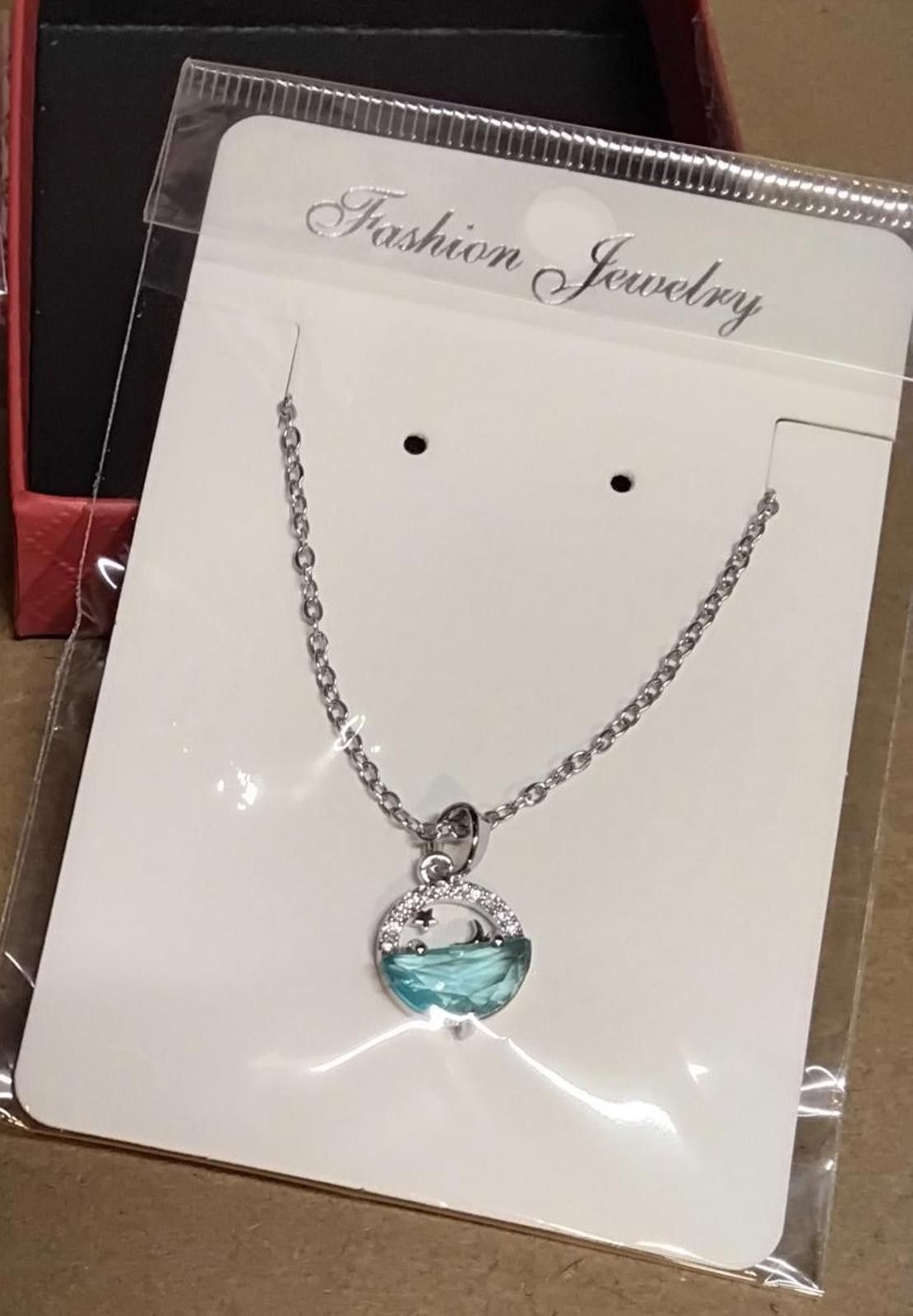 Other Sparkling Silver & Aqua Pendant Necklace - Grab It Now! Size ONE SIZE - 2 Thumbnail