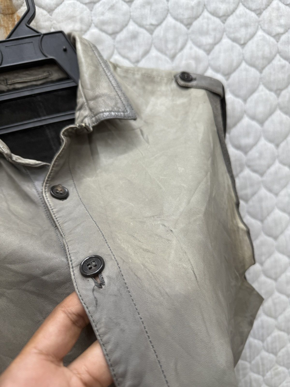 Drome 🔥🔥🔥ARCHIVE DROMe LEATHER SLEEVELESS BUTTON UP Size US M / EU 48-50 / 2 - 14 Thumbnail