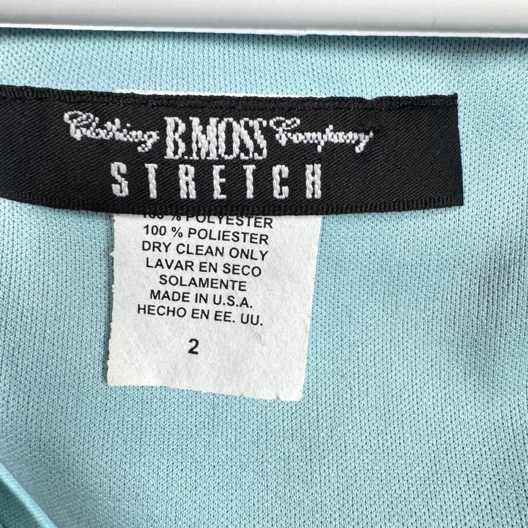 Vintage VINTAGE B. MOSS Dress Sheath 2 Women Brown Sleeveless V-Neck 39in Knee Length Polyester Jersey Party/Cocktail Brown Turquoise Contrast Interior Y2K Size XS / US 0-2 / IT 36-38 - 4 Thumbnail
