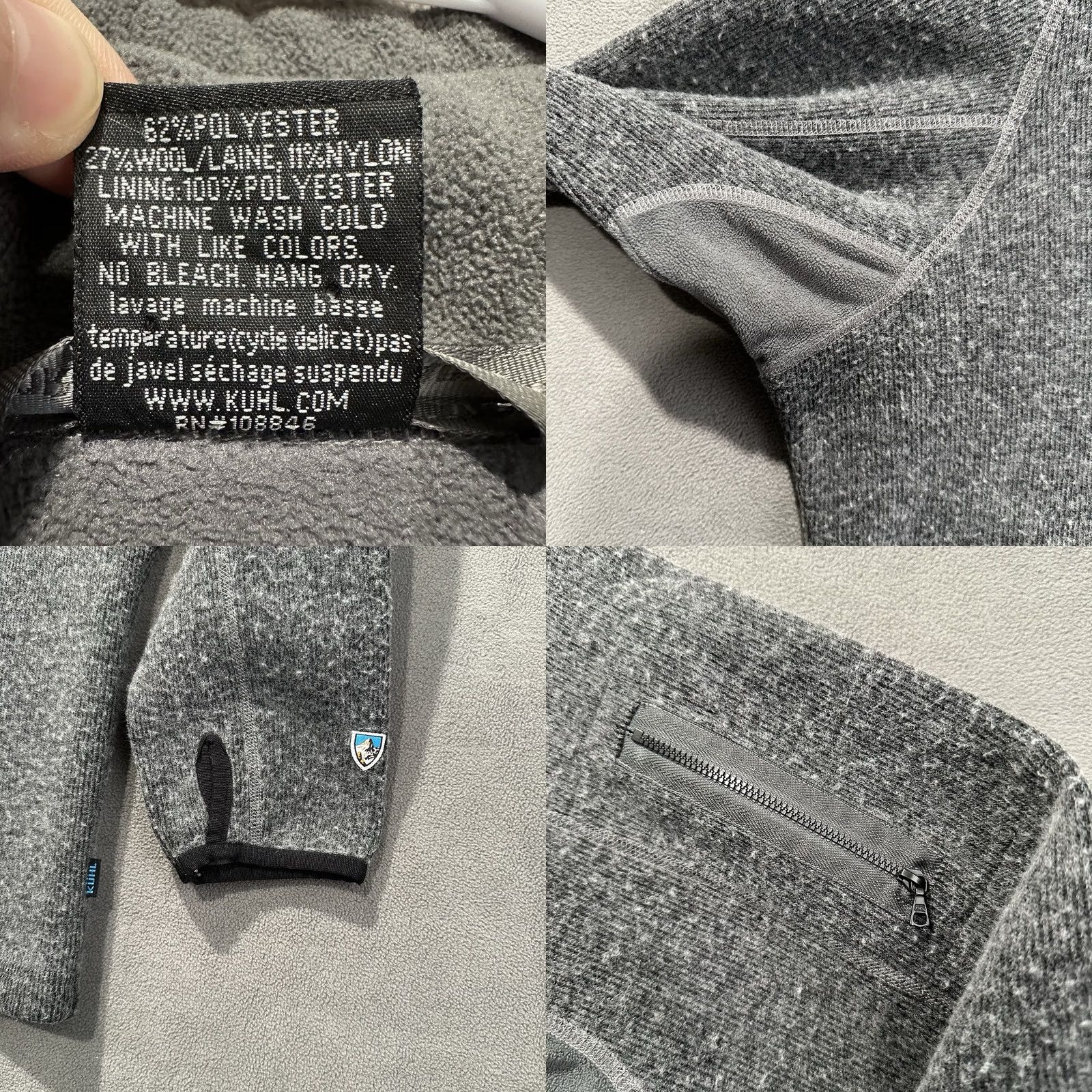 Vintage Kuhl Thermokore Sweater Mens XL Gray Wool Blend 1/4 Zip Pullover Outdoor GUC Size US XL / EU 56 / 4 - 8 Thumbnail