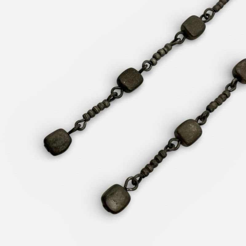 Vintage Vintage Silver Chain Beaded Dangle Earrings Size ONE SIZE - 3 Thumbnail