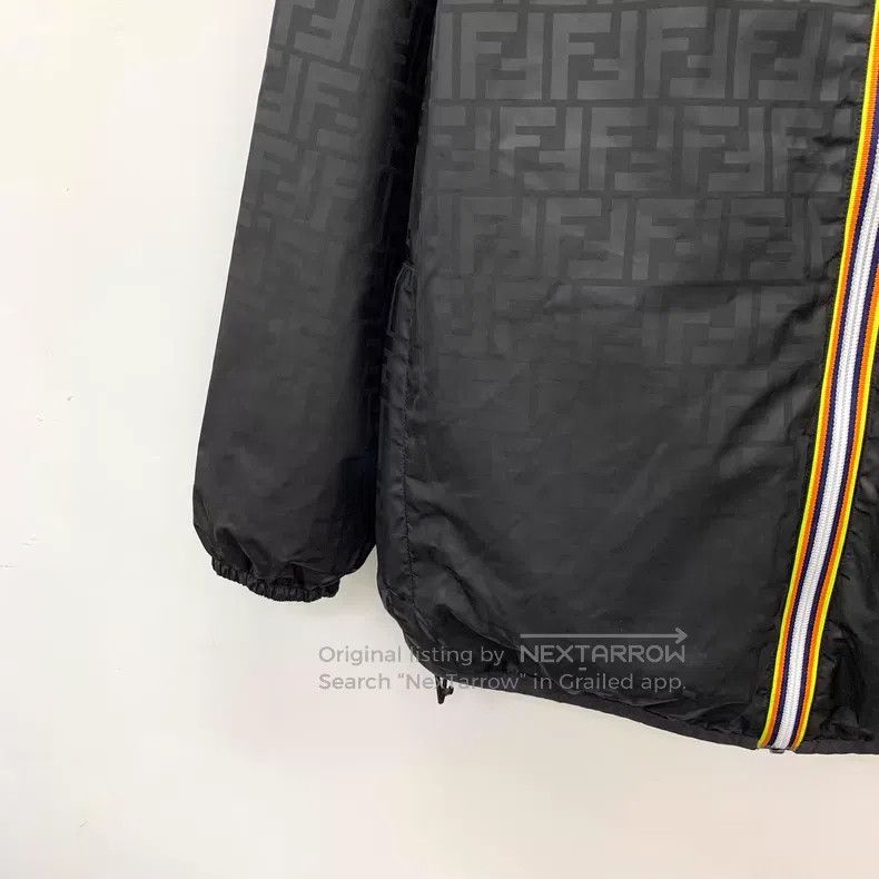 Fendi Fendi Black Monogram Printed Double-Sided Wearable Zip-Up Size S / US 4 / IT 40 - 8 Thumbnail