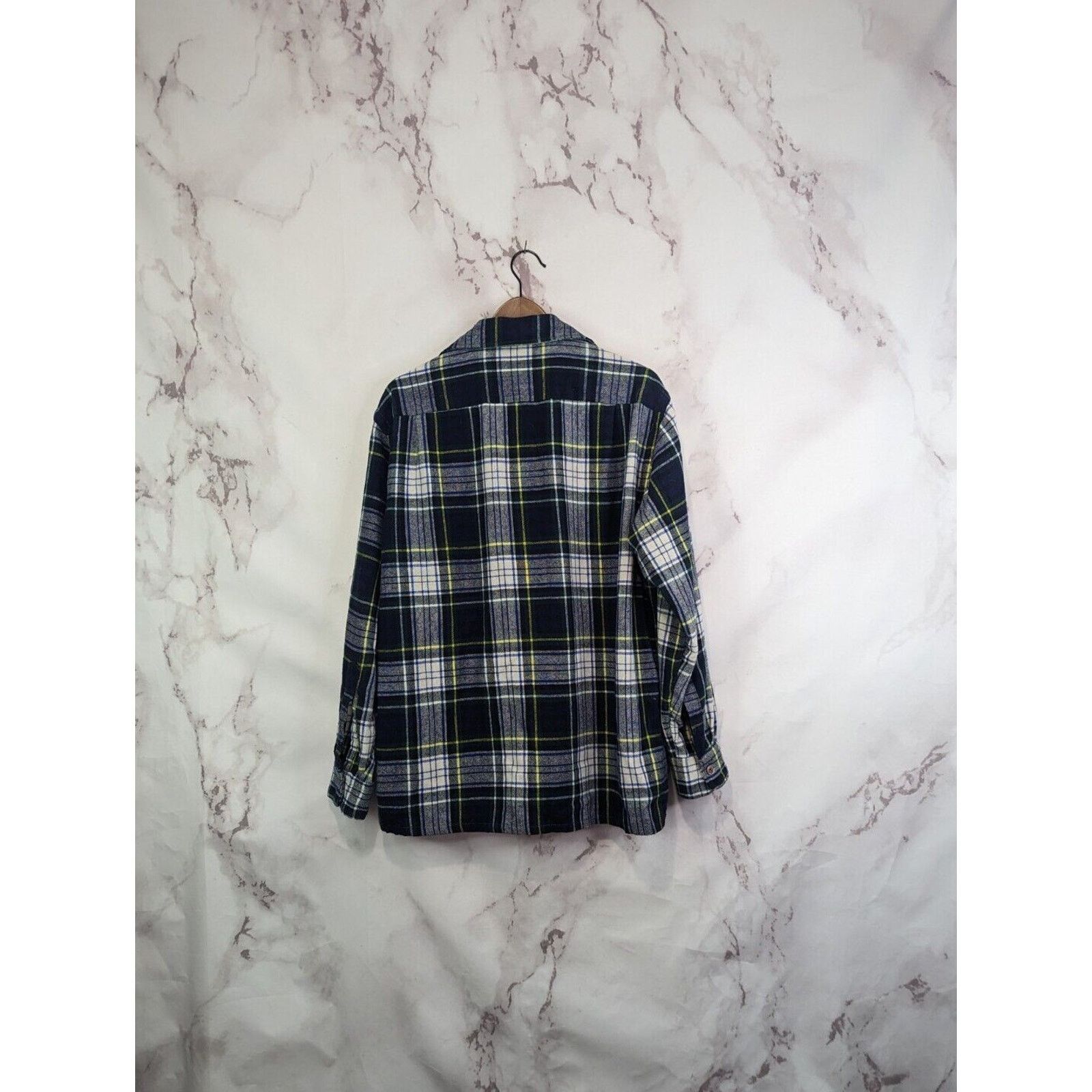 Vintage Vintage JC Penney Shirt Men L Wool Button 70s Flannel Black Size US L / EU 52-54 / 3 - 6 Thumbnail