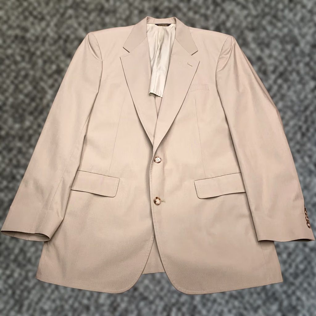 Vintage VINTAGE Haspel Sport CoatMens 44 Tan Beige Single-Breasted 2-Button Notch Lapel Regular Sleeve Four-Button Solid Button Front Jacket Coat Regular Mens Size US S / EU 44-46 / 1 - 1 Thumbnail