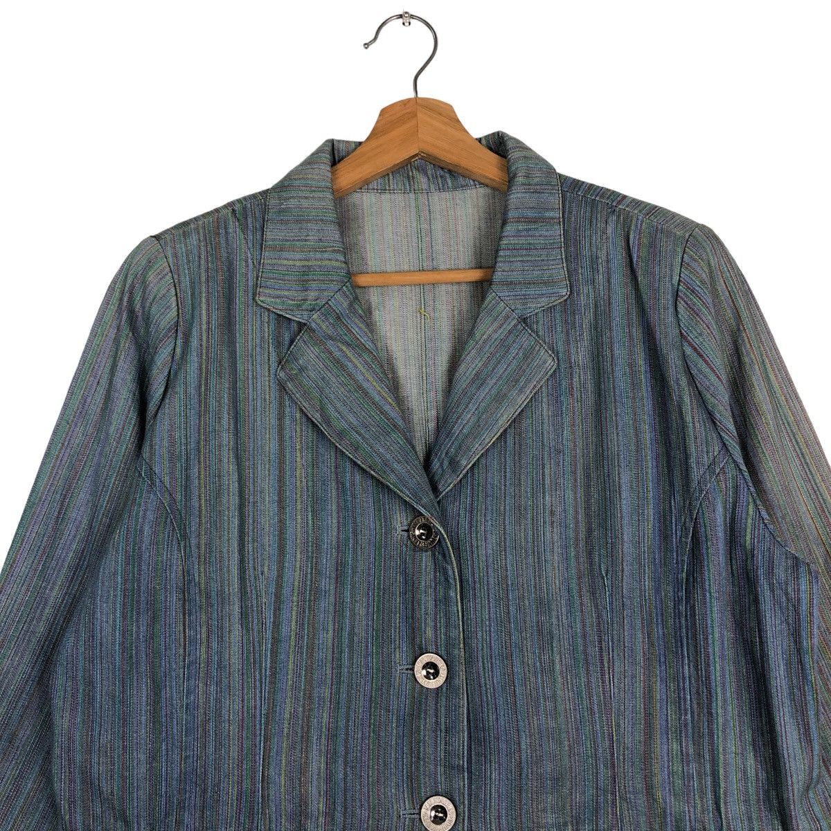 Japanese Brand 🔥Vintage Hickory Chore Jacket Military Style Issey Miyake Size US L / EU 52-54 / 3 - 3 Thumbnail