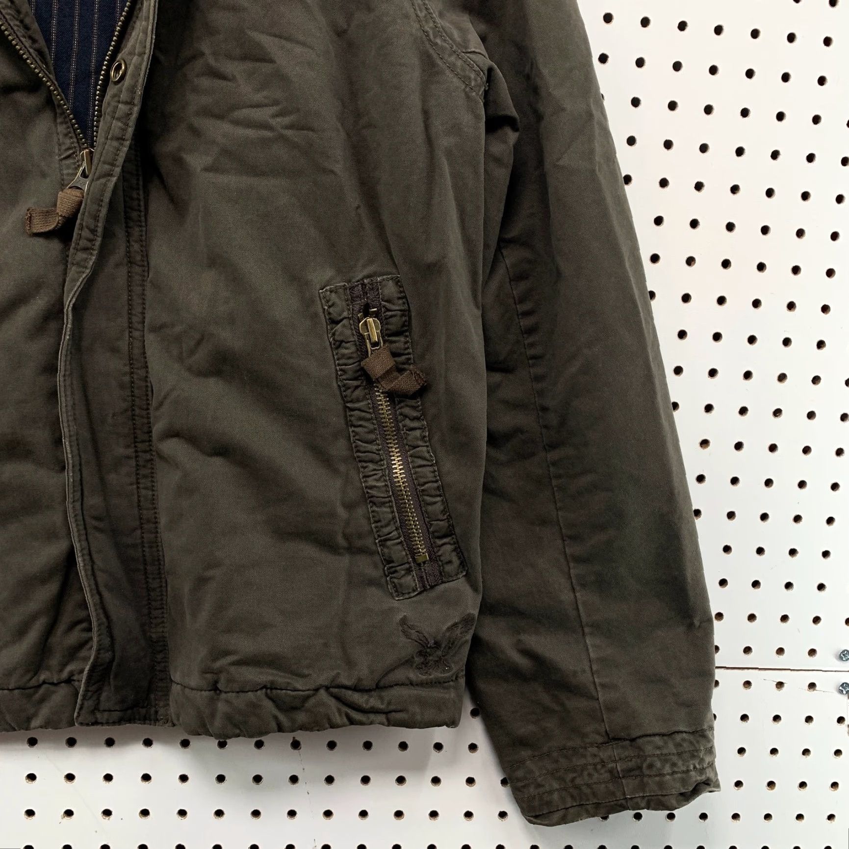 American Eagle Outfitters VINTAGE American Eagle Outfitters Military Jacket Mens Large Olive Green Skater Grunge y2K Jacket Men L Green Military Grunge 90s Size US L / EU 52-54 / 3 - 7 Thumbnail