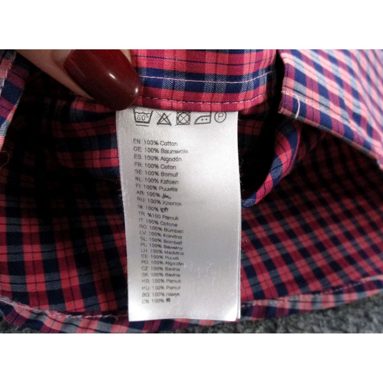 Eton Eton Shirt Men 2XL Plaid Button-Up Long Sleeve Collared Knit Cotton Multicolor Classic Casual Size 48R - 7 Thumbnail