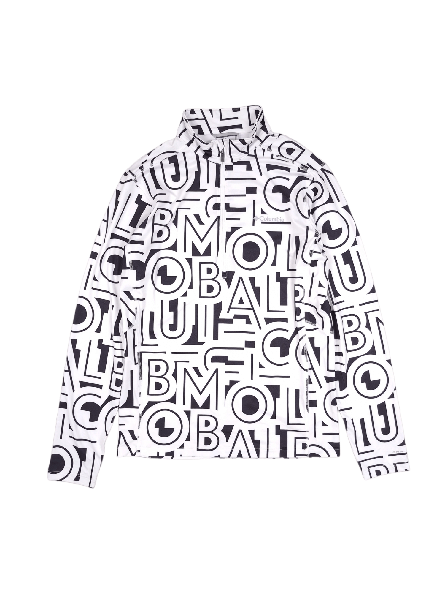 Columbia × Vintage 💎 Columbia Omni-Wick Monogram Pattern Zip Sweatshirt Size US S / EU 44-46 / 1 - 1 Thumbnail