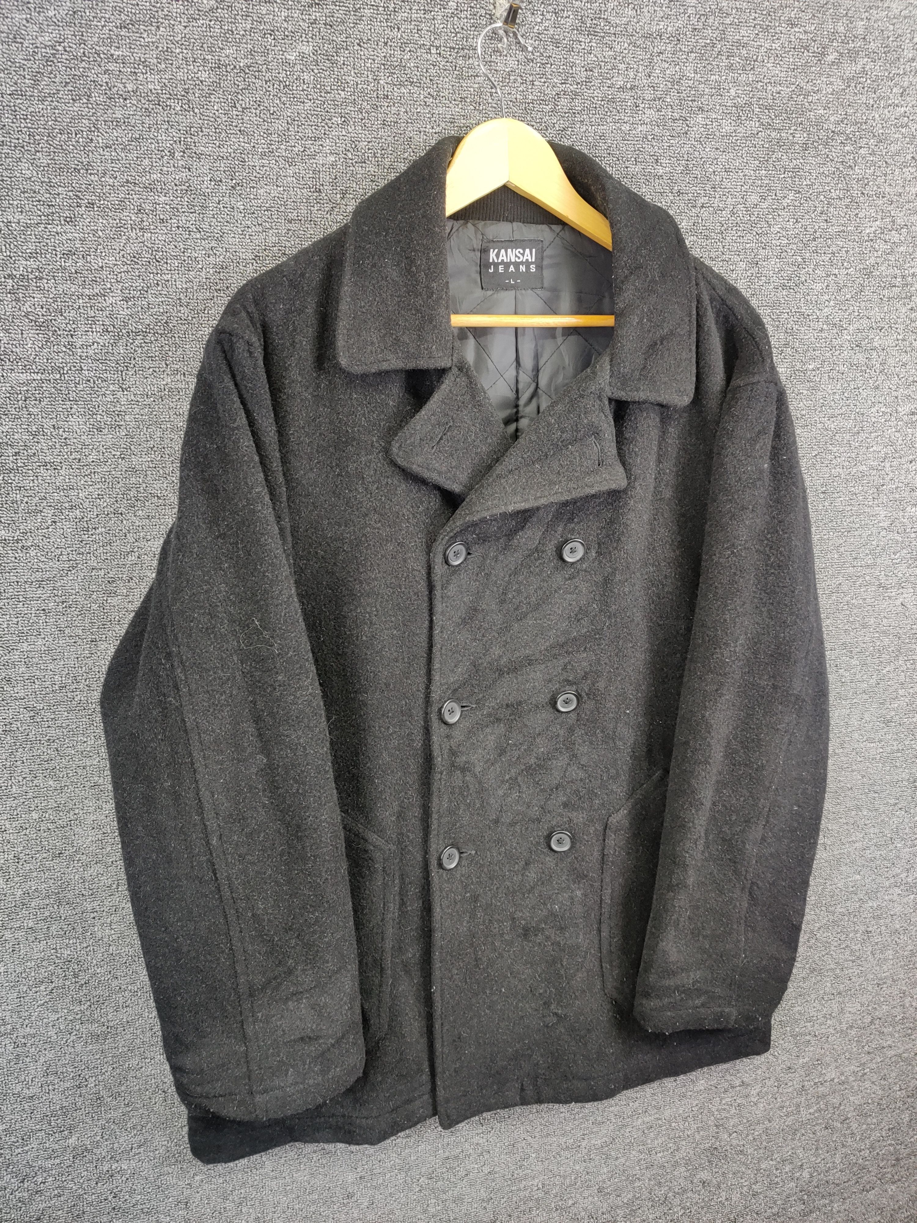 Kansai Yamamoto Kansai Jeans Kansai Yamamoto Wool Double Breasted Coat Size US L / EU 52-54 / 3 - 4 Thumbnail