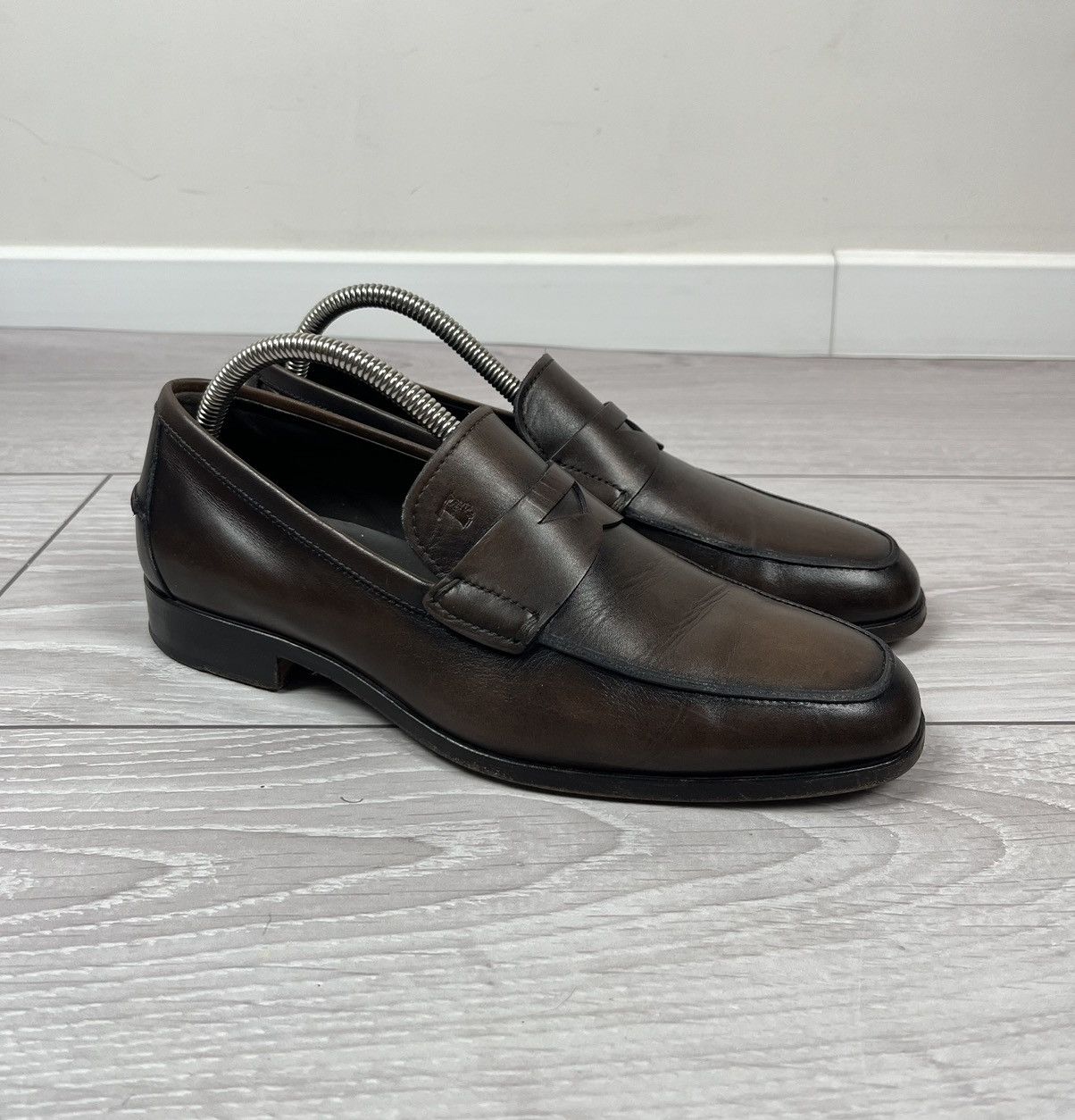 Tod's Tod’s Italy Brown Leather Penny Loafers Shoes Size US 8 / EU 41 - 3 Thumbnail