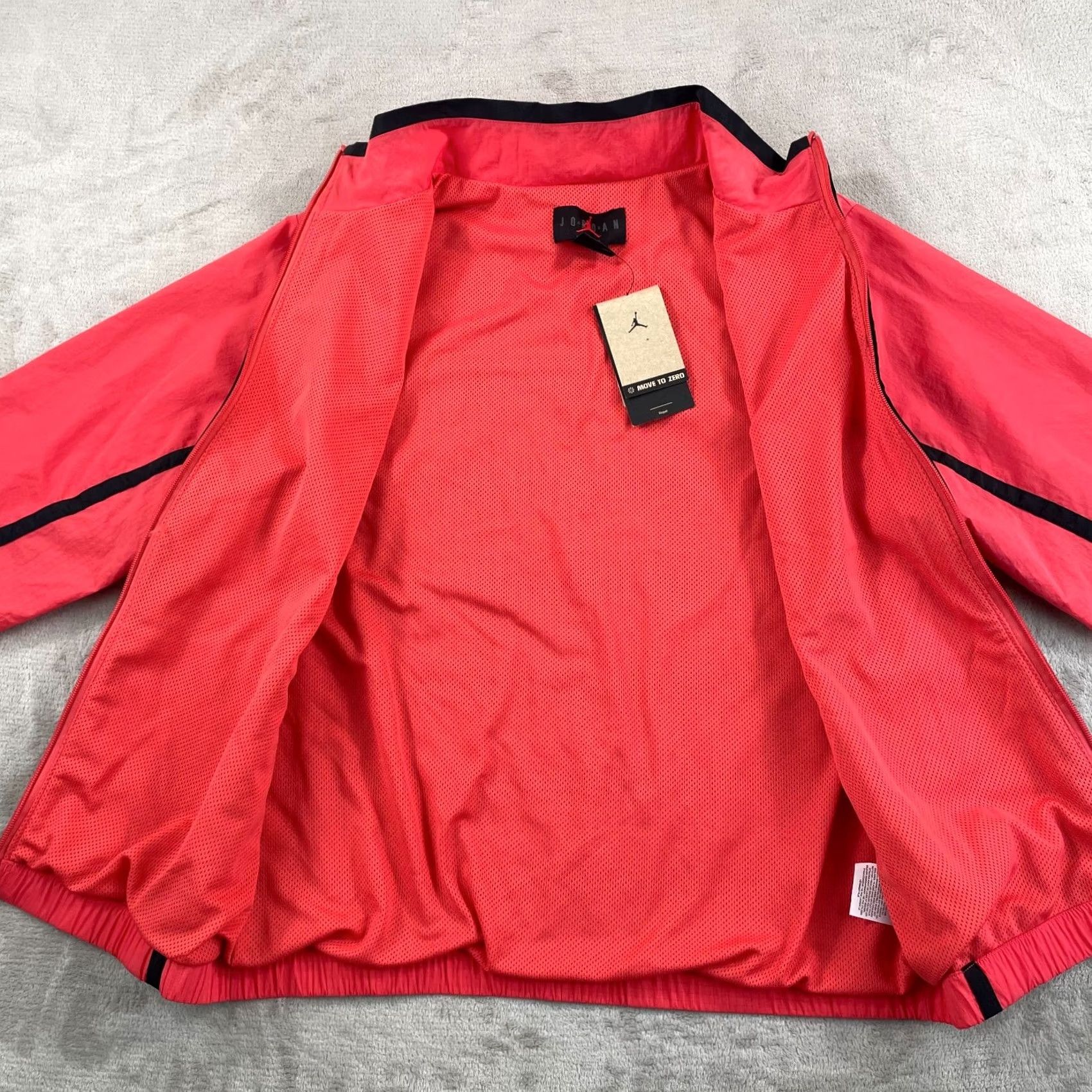 Jordan Brand Jordan Jacket Mens M Red Nike Air Essentials Woven Men Black Trim Nylon NWT Size US M / EU 48-50 / 2 - 4 Thumbnail