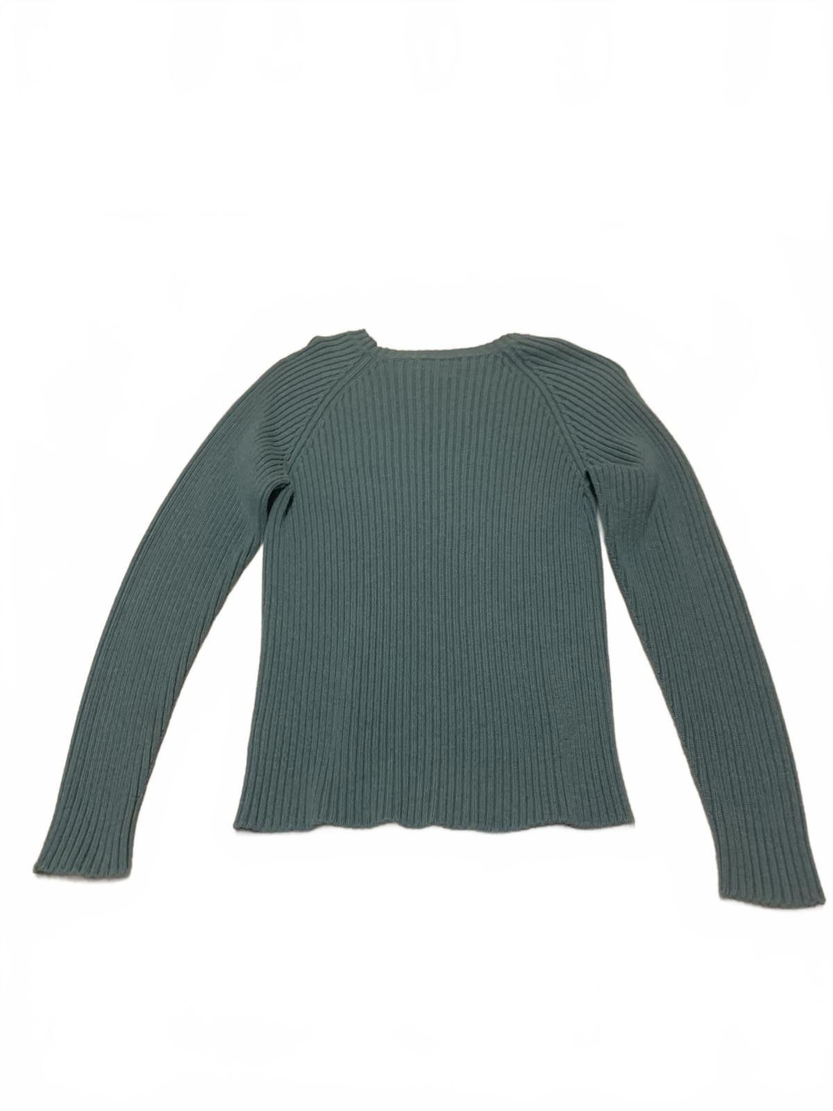 Lands' End VTG 90s Lands' End Sweater Men's M Green Ribbed Knit USA Size M / US 6-8 / IT 42-44 - 2 Thumbnail