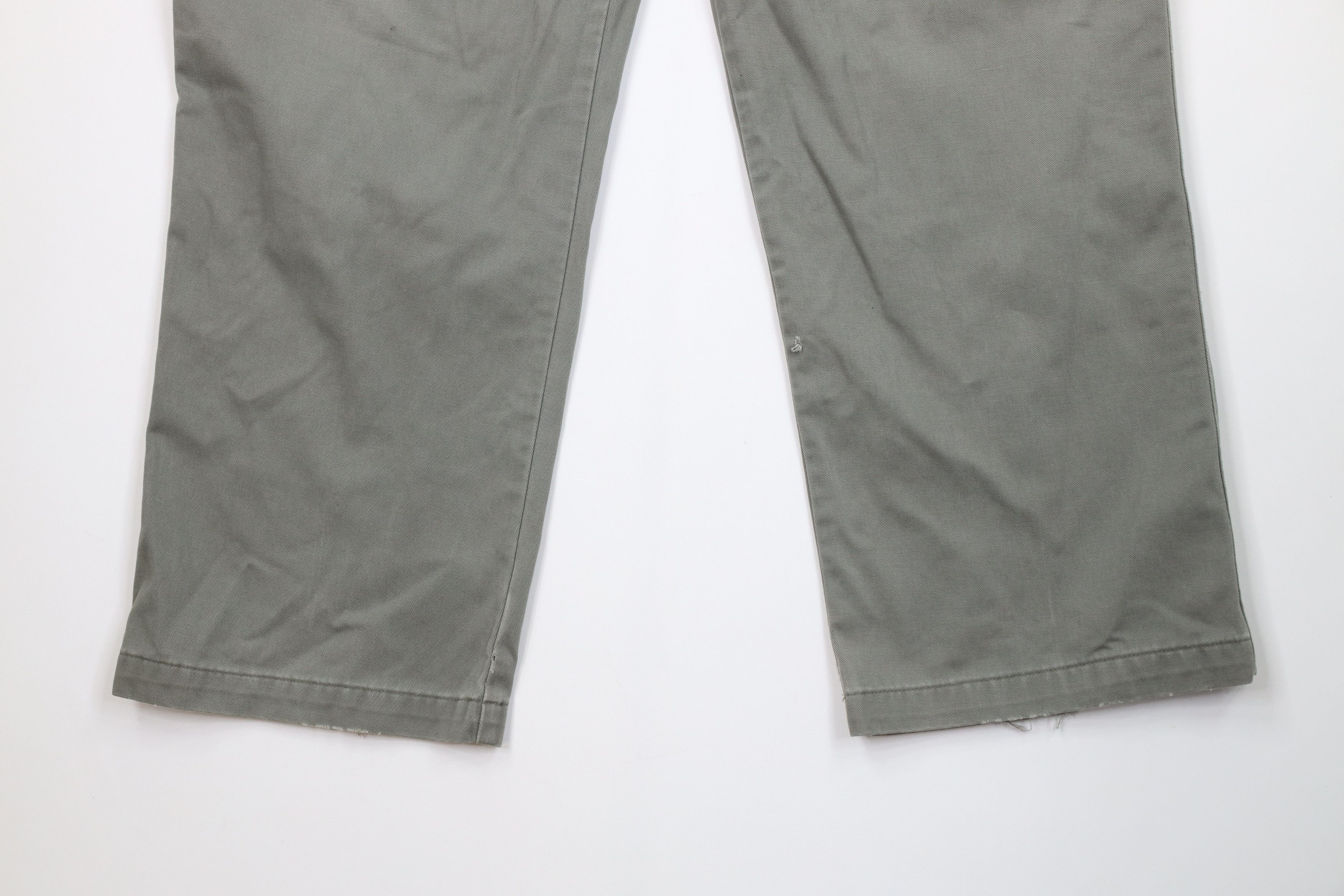 Eddie Bauer Vintage 90s Eddie Bauer Pleated Wide Leg Chino Pants Green Size US 40 / EU 56 - 4 Thumbnail