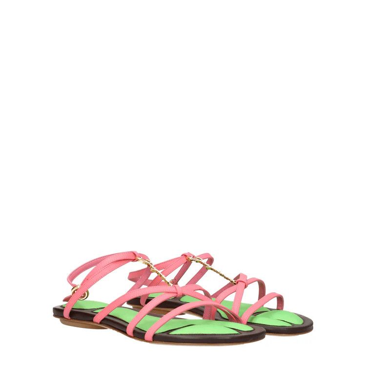 Jacquemus ob1o1e1124 Leather Sandals in Pink Size US 6 / IT 36 - 2 Thumbnail