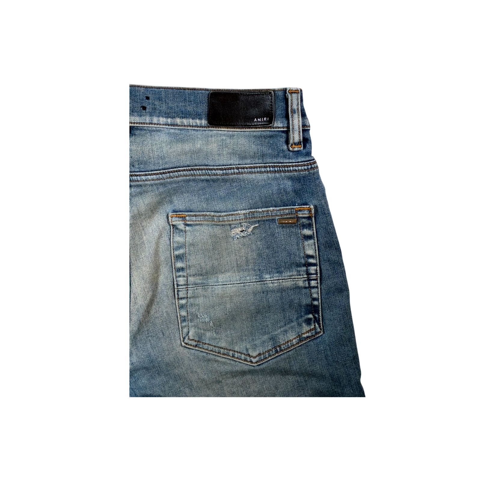 Amiri Amiri Patch Dark Wash & Black Jeans Size US 30 / EU 46 - 3 Thumbnail