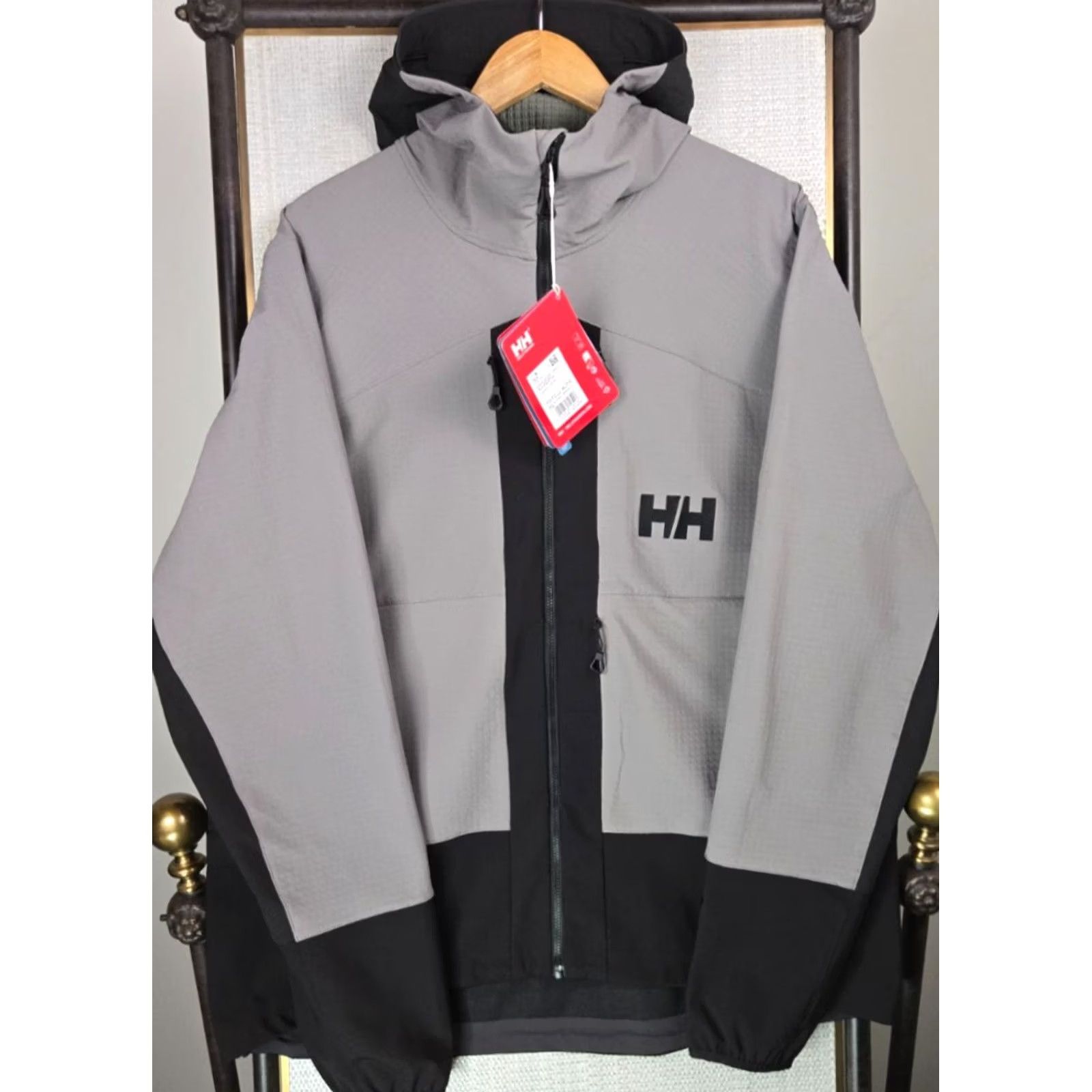 Helly Hansen Helly Hansen Jacket XL Black Hooded Softshell Full Zip RECCO Grid Fleece Lined Men’s Winter Ski Coat Parka Size US XL / EU 56 / 4 - 3 Thumbnail