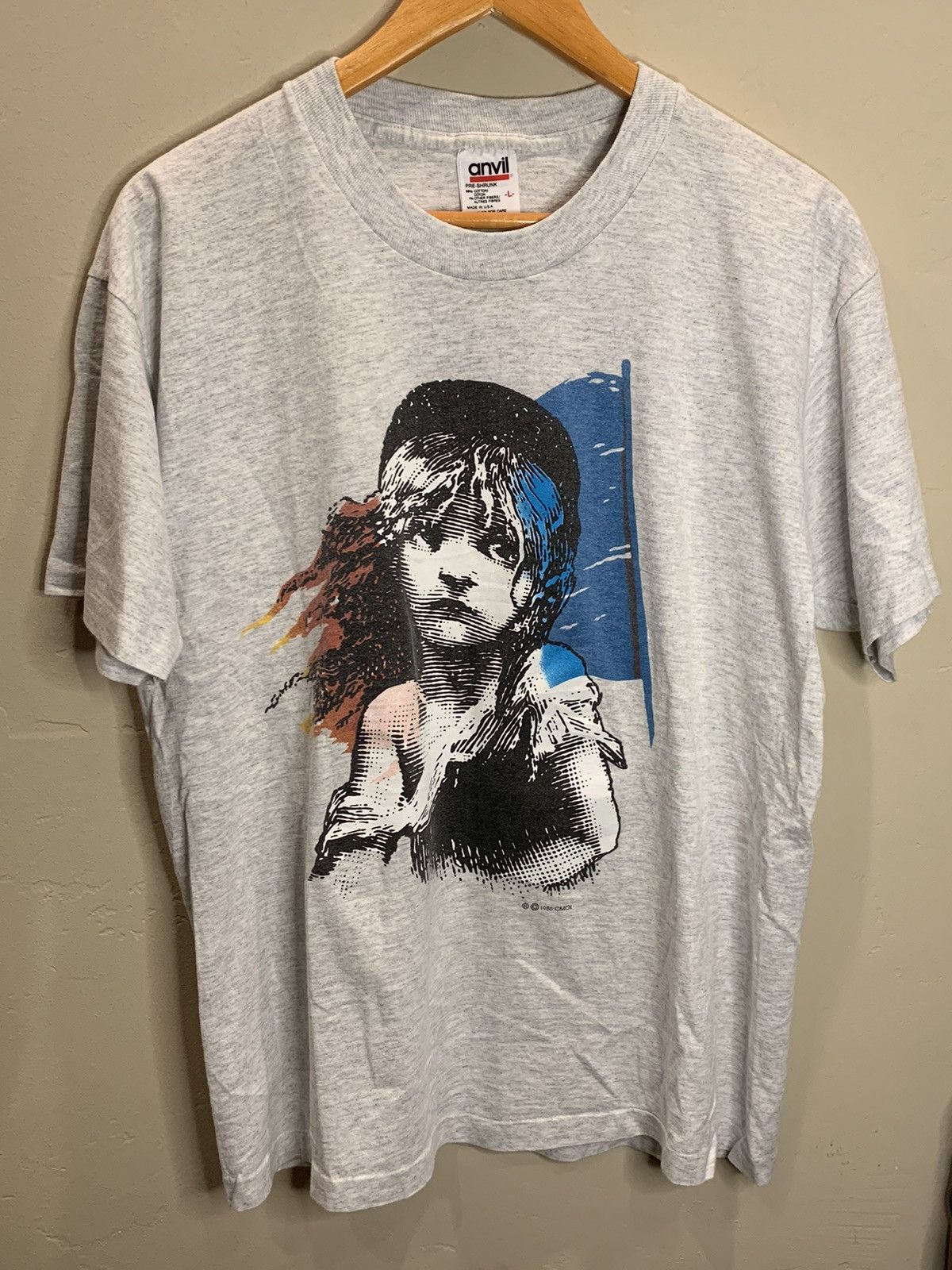 image of Art x Made In USA Vintage 1986 Les Misérables Single Stitch T-Shirt - L in Gray, Men's (Size Large)
