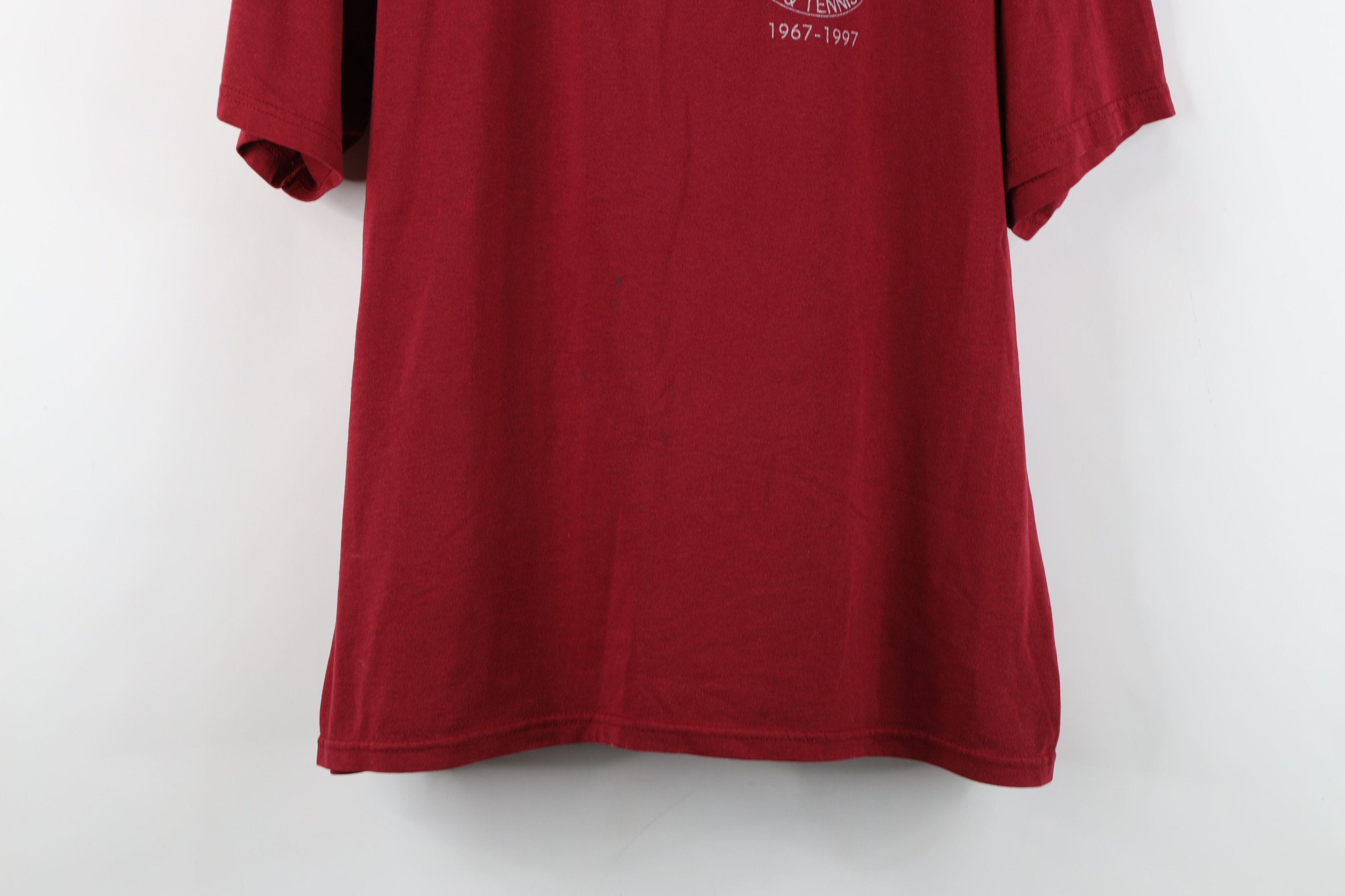 Vintage Vintage 90s Santiam River Yacht Tennis Club T-Shirt Red Size US L / EU 52-54 / 3 - 3 Thumbnail
