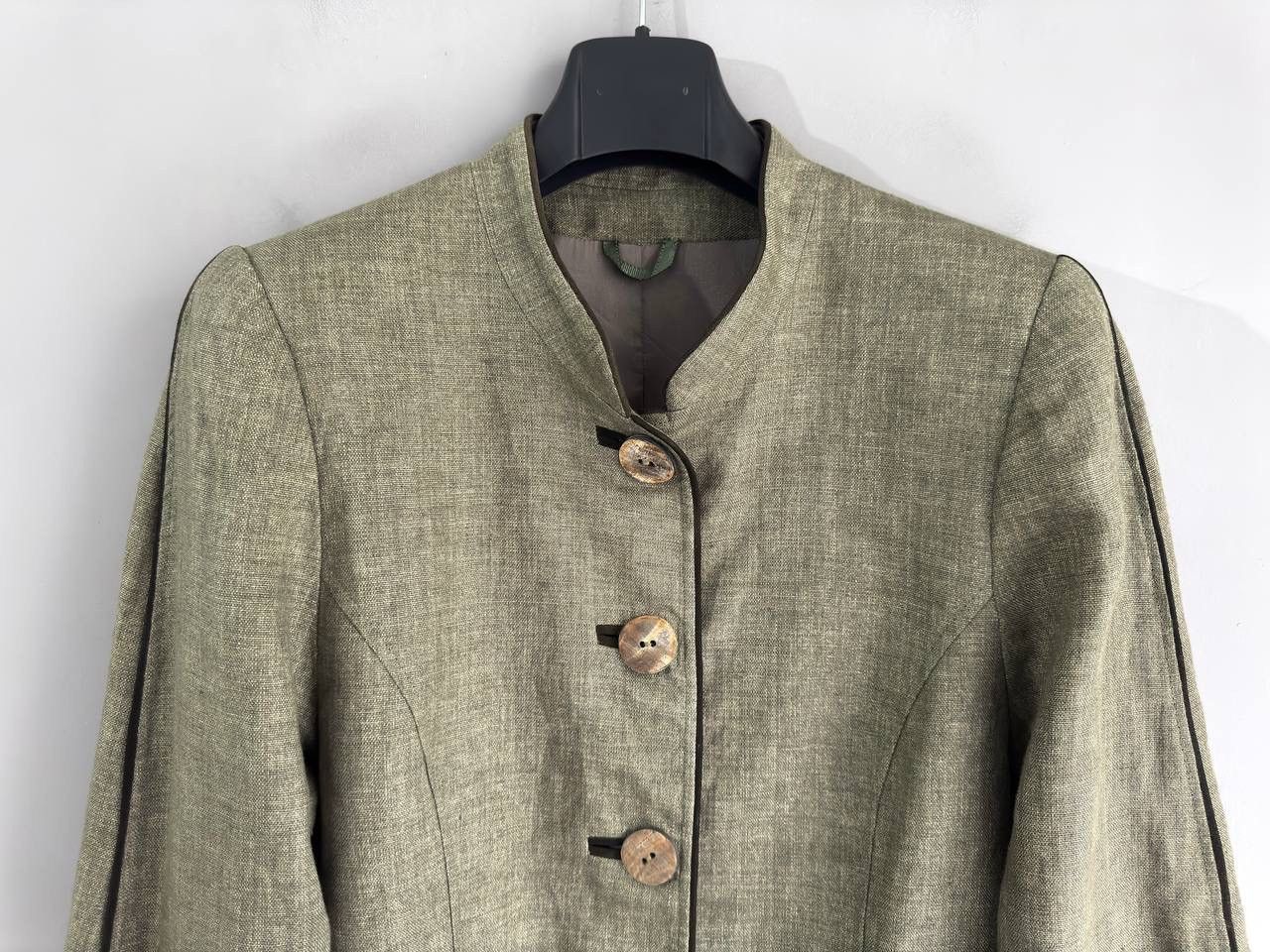 Other Heller Salzburg Trachten Green Olive Linen Blazer Size M-L Size M / US 6-8 / IT 42-44 - 3 Thumbnail
