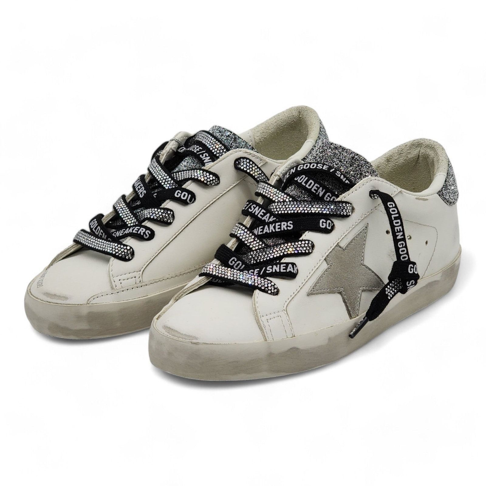 Golden Goose Super Star Classic Leather Sneakers Swarovski