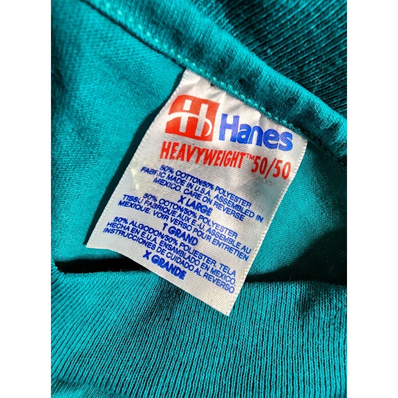 Hanes VINTAGE Arabian Nights Show Souvenir T Shirt Single Stitch Horse Mens XL Hanes Green 1990s 90s Size US XL / EU 56 / 4 - 6 Thumbnail