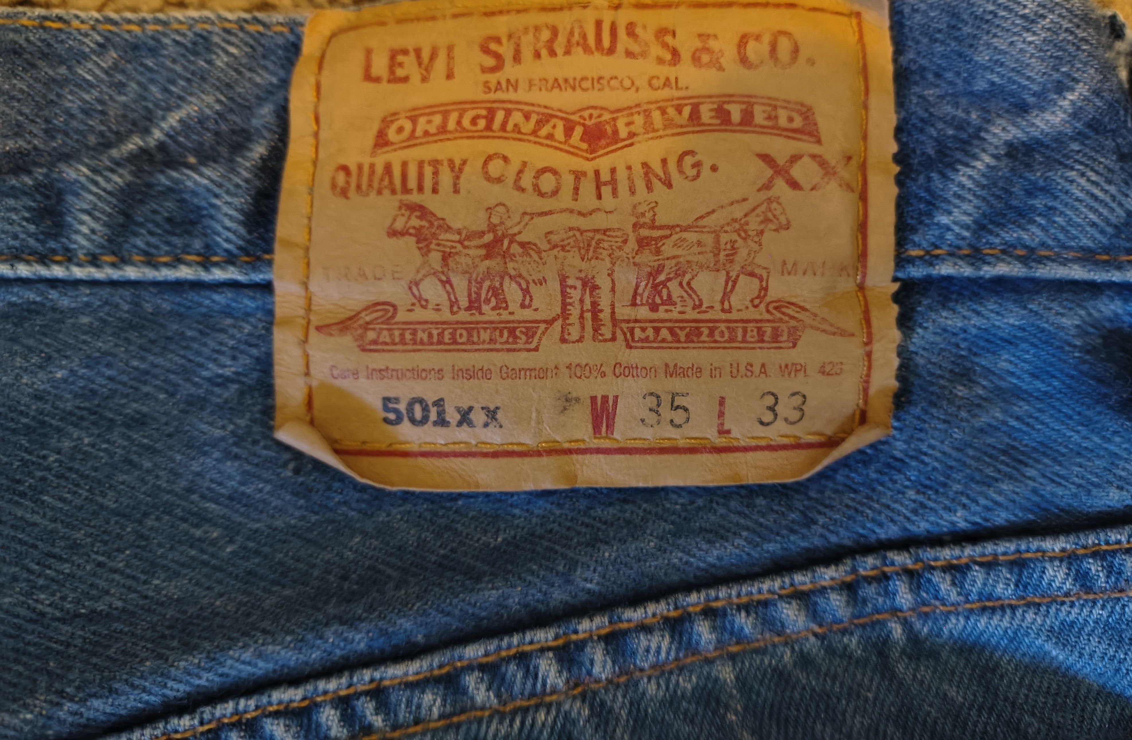Levi's Vintage Levi's 501 XX 35x33 very rare Selvedge Denim Size US 35 - 5 Thumbnail