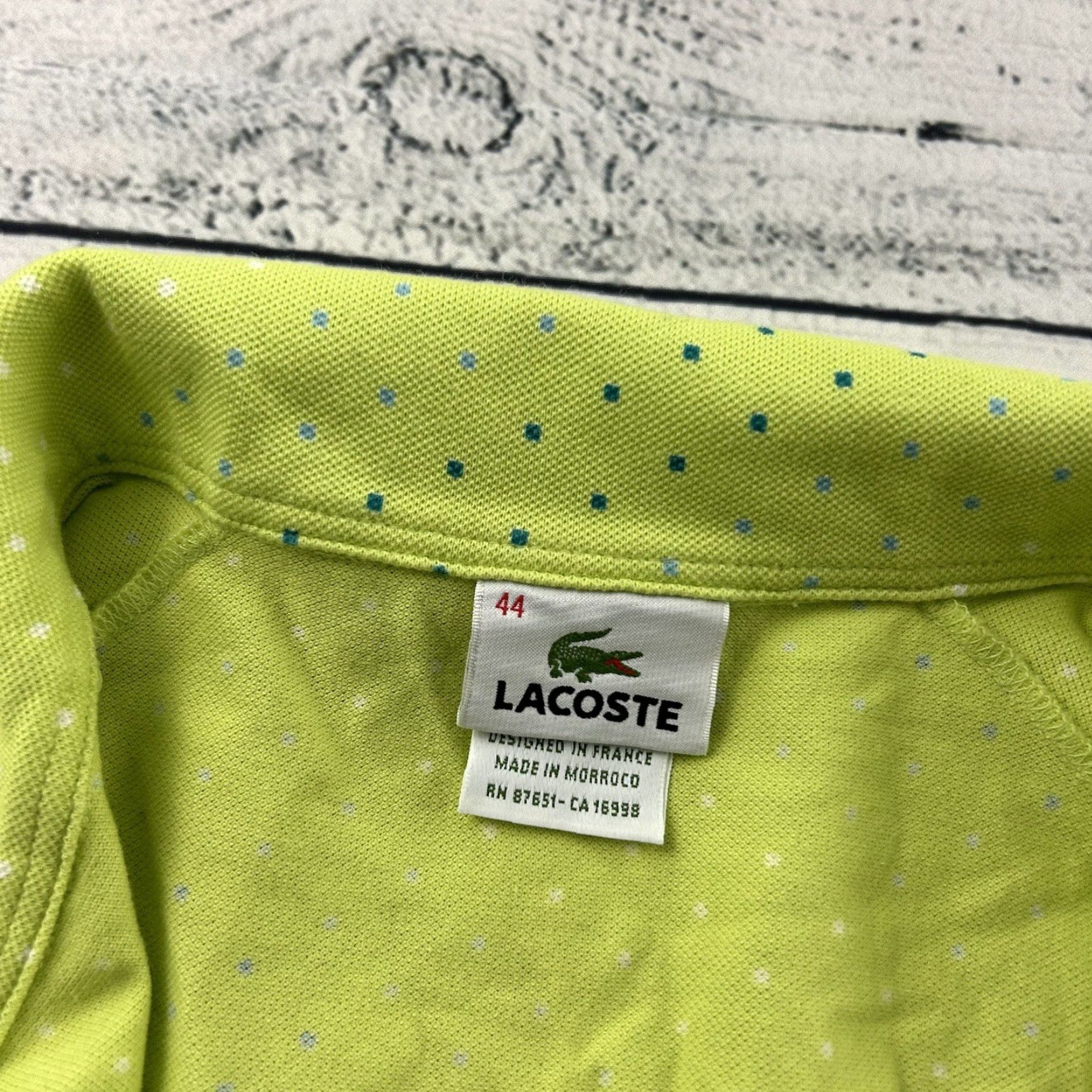 Lacoste Lacoste Tank Women's 44 Green Sleeveless Dot Print Shirt Size M / US 6-8 / IT 42-44 - 5 Thumbnail