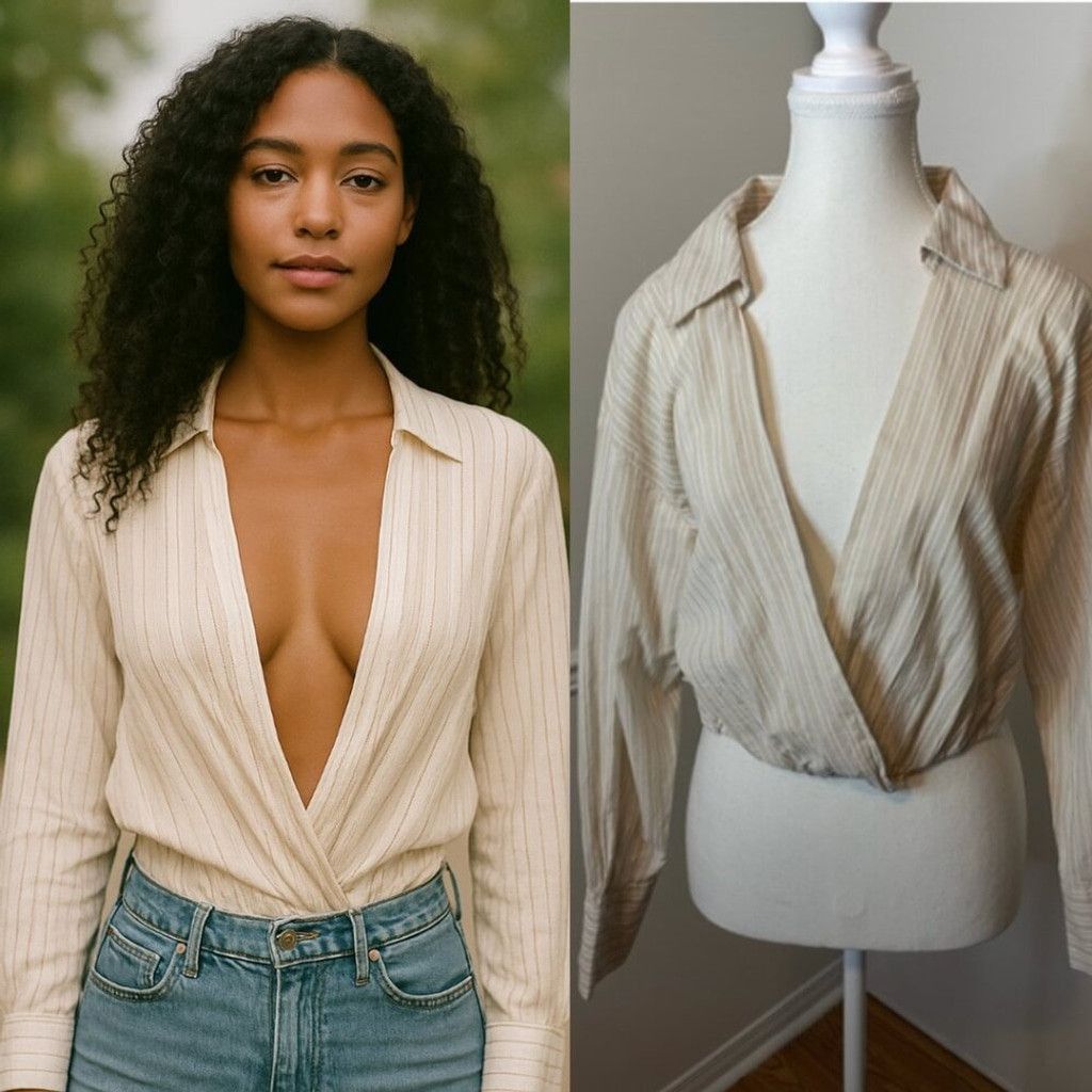 Other Dynamite Faux Wrap Low Cut Crop Top M Size M / US 6-8 / IT 42-44 - 1 Thumbnail