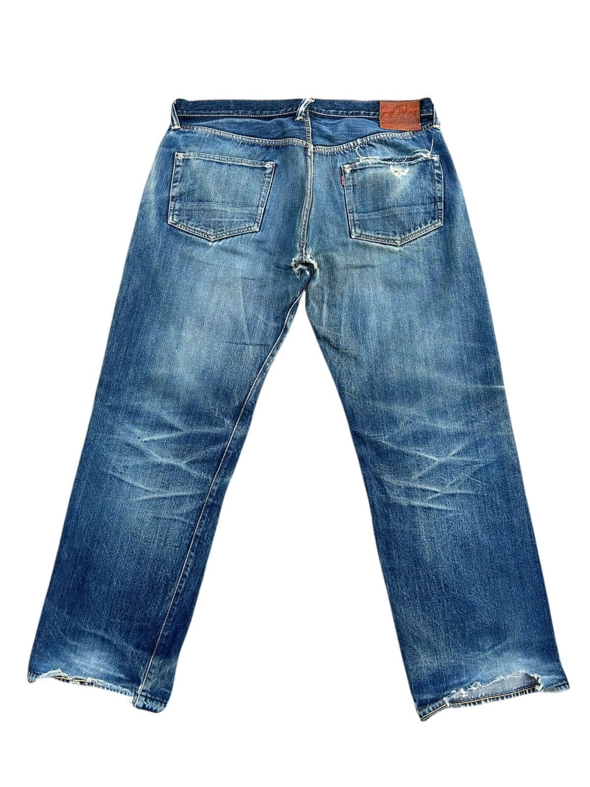 Kapital Thrashed Vintage Evisu Selvedge No1 Special Denim Jeans Size US 37 - 6 Thumbnail