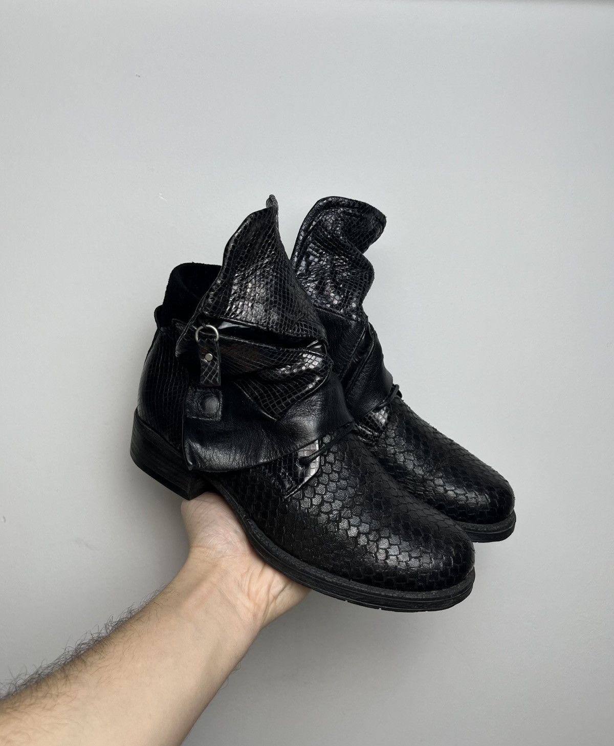 Guidi Python Leather A.S 98 Style Biker Guidi Style Boots 90s Size US 8 / IT 38 - 1 Thumbnail