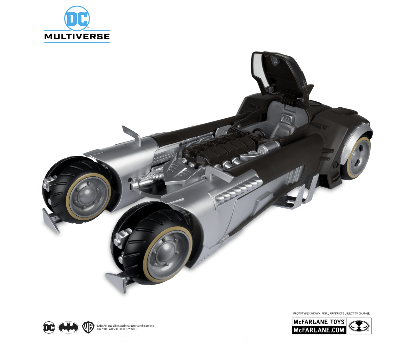 Designer SDCC 2024 McFarlane White Knight Ltd Gold Signed Batmobile Size ONE SIZE - 2 Thumbnail