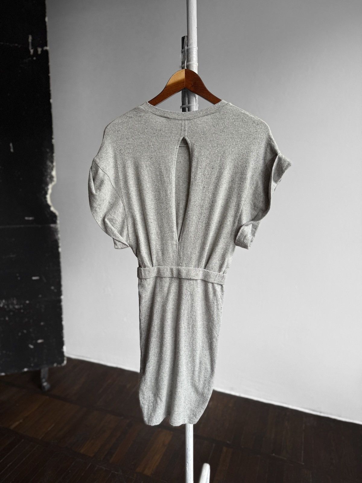 Iro IRO Wynot Womens Gray Stretch Mini Dress Short Sleeve Cotton Size S / US 4 / IT 40 - 6 Thumbnail