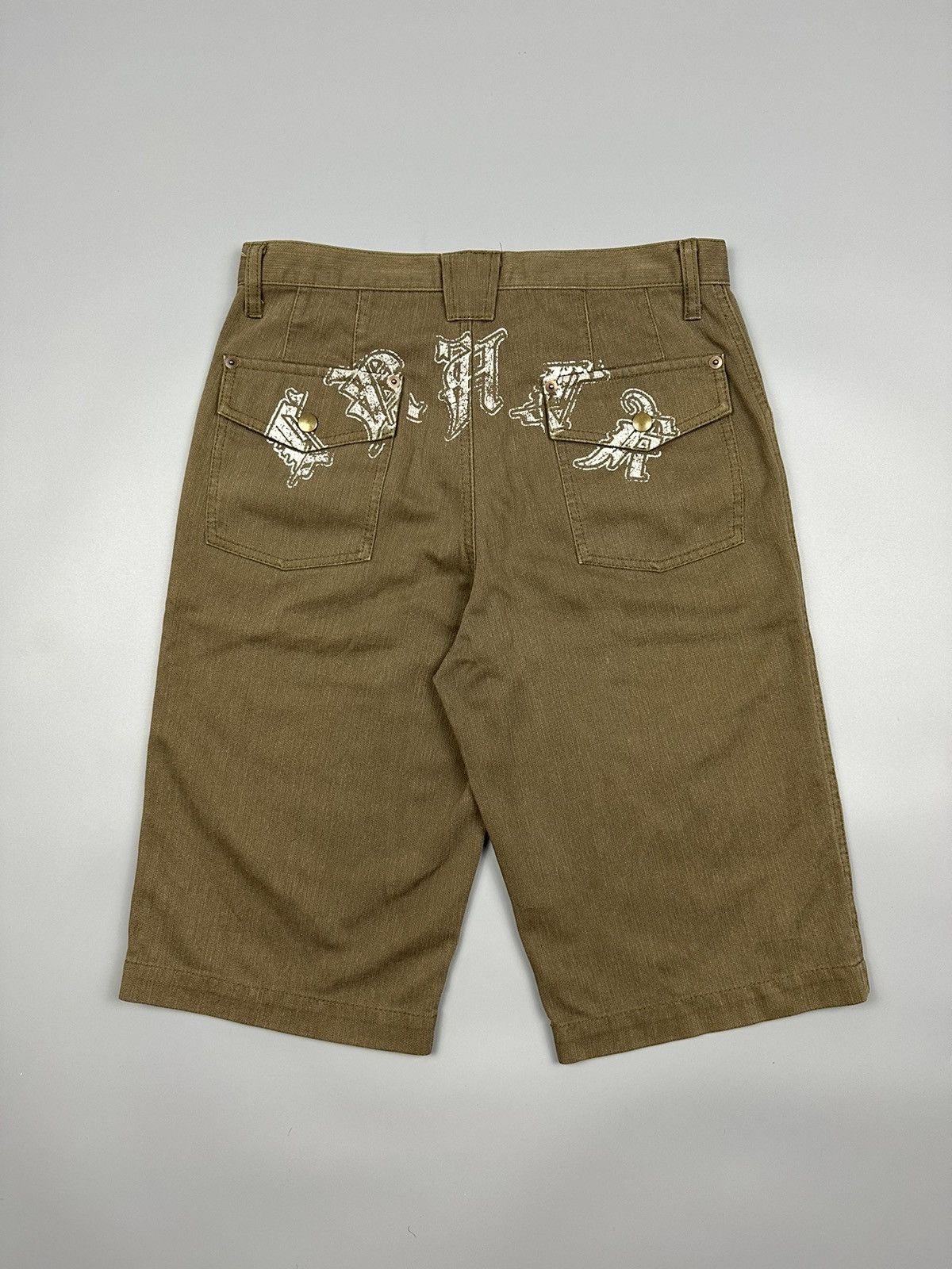 image of Vintage Abahouse Multi Pocket Short Pant in Brown, Men's (Size 30)