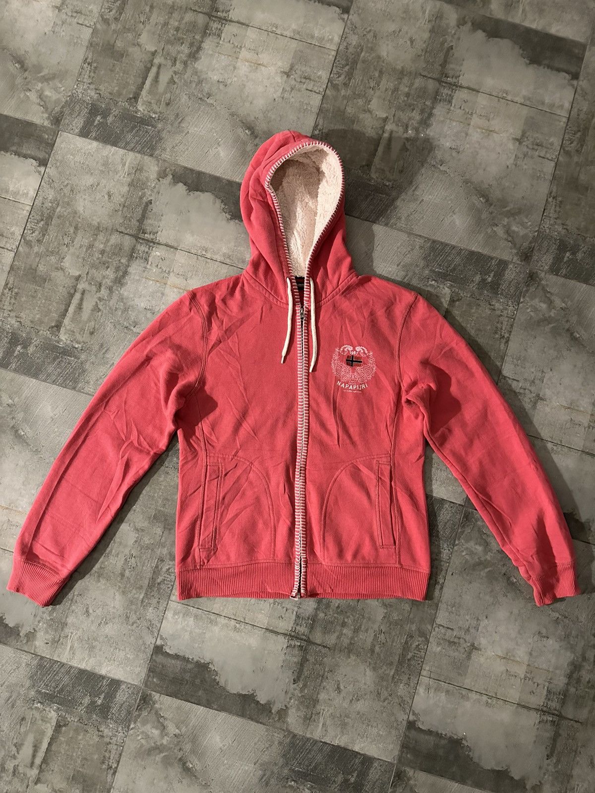 Napapijri Napapijri Full Zip Hoodie Sherpa Lined pink Streetwear Size XXL / US 16-18 / IT 52-54 - 1 Thumbnail