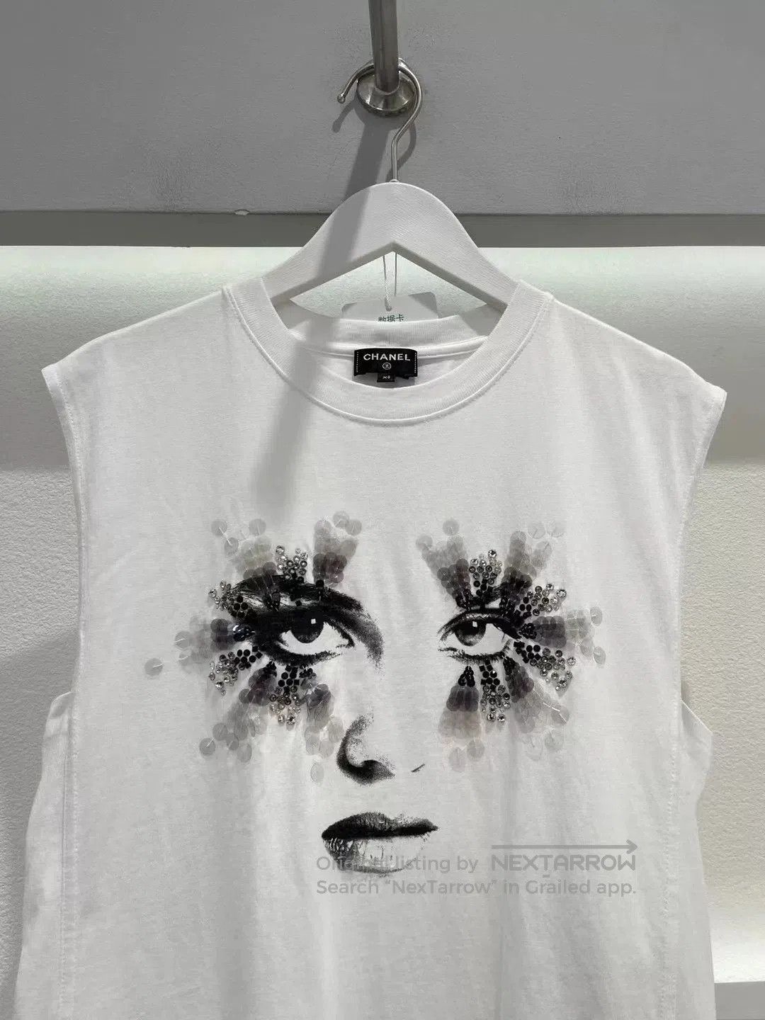 Chanel Chanel Portrait Print Sleeveless Top. Size US XS / EU 42 / 0 - 3 Thumbnail