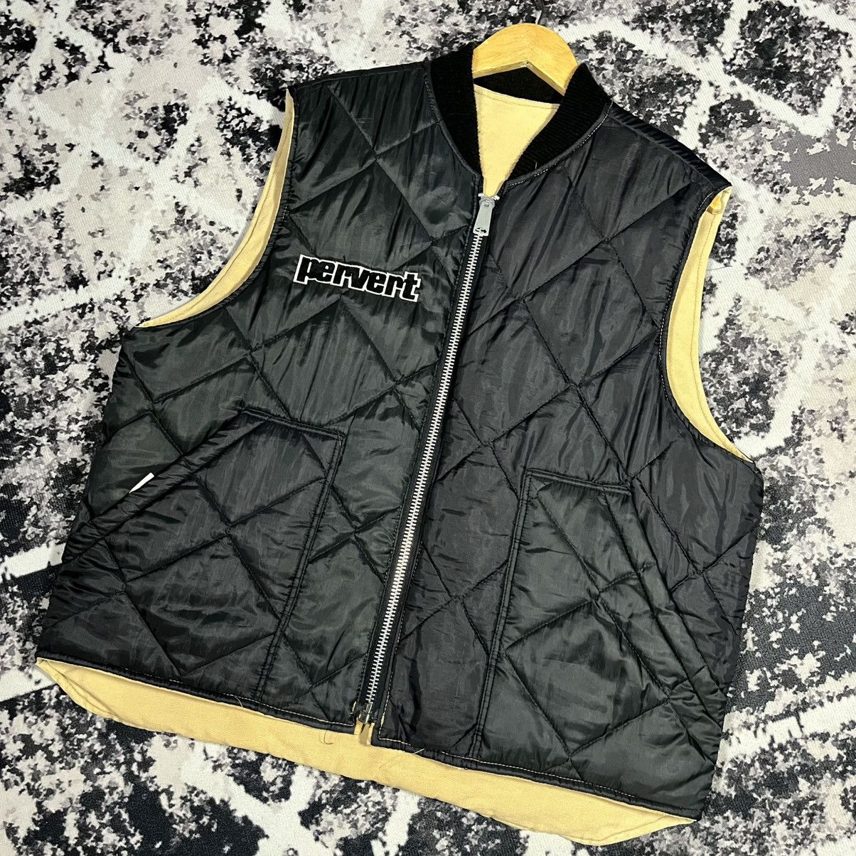 Pervert 4* Pervert NYC OG 90s Quilted Vest –Lenzip USA– Size US XL / EU 56 / 4 - 1 Thumbnail