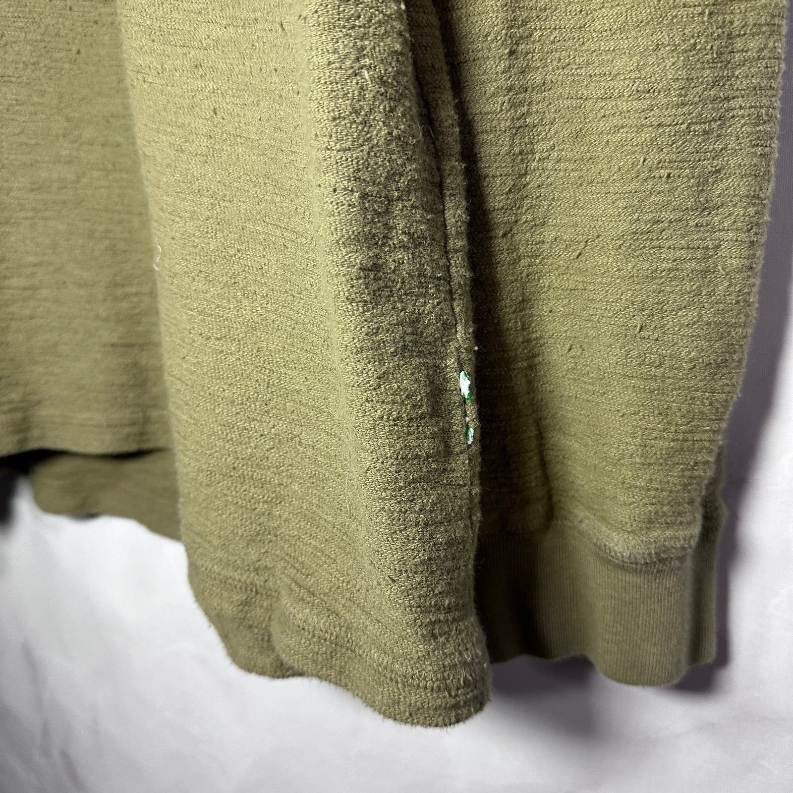 HIDDEN Hidden NY Olive Slub Henley Size US XL / EU 56 / 4 - 2 Thumbnail
