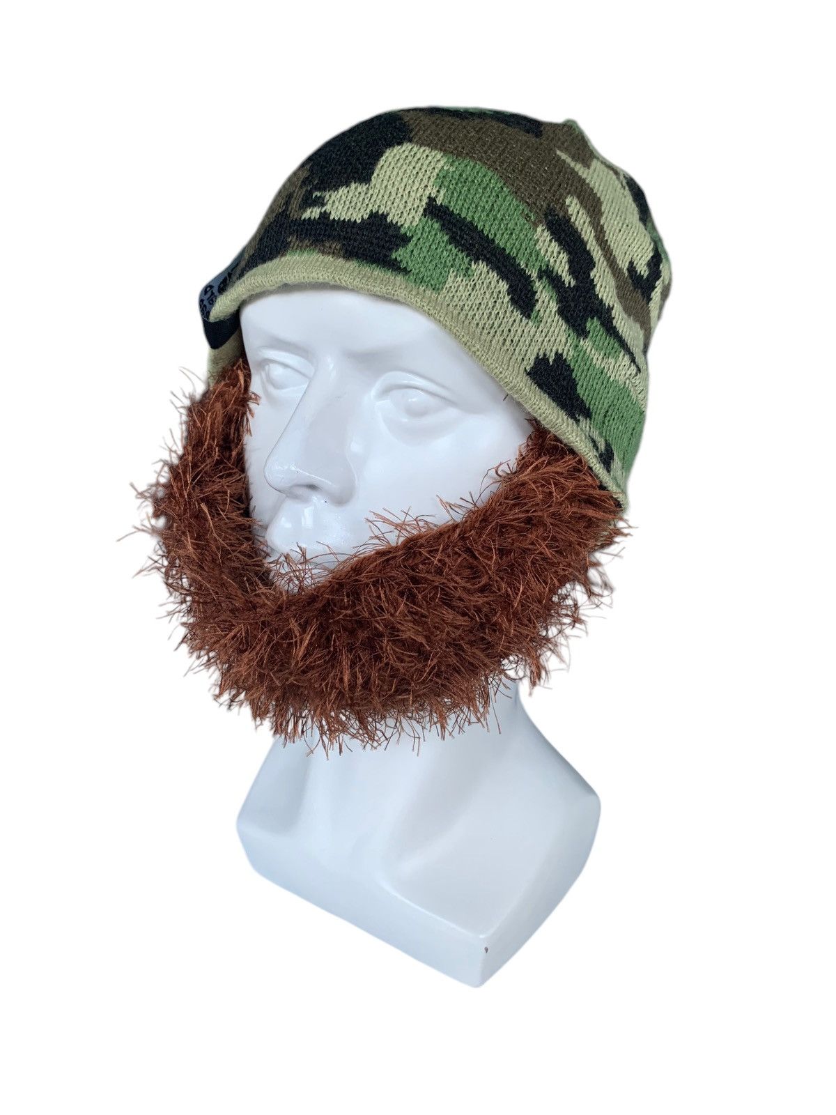 14th Addiction × Japanese Brand Beard Head Busy Duke Bearded Face Camo Beanie Hats Size ONE SIZE - 4 Thumbnail