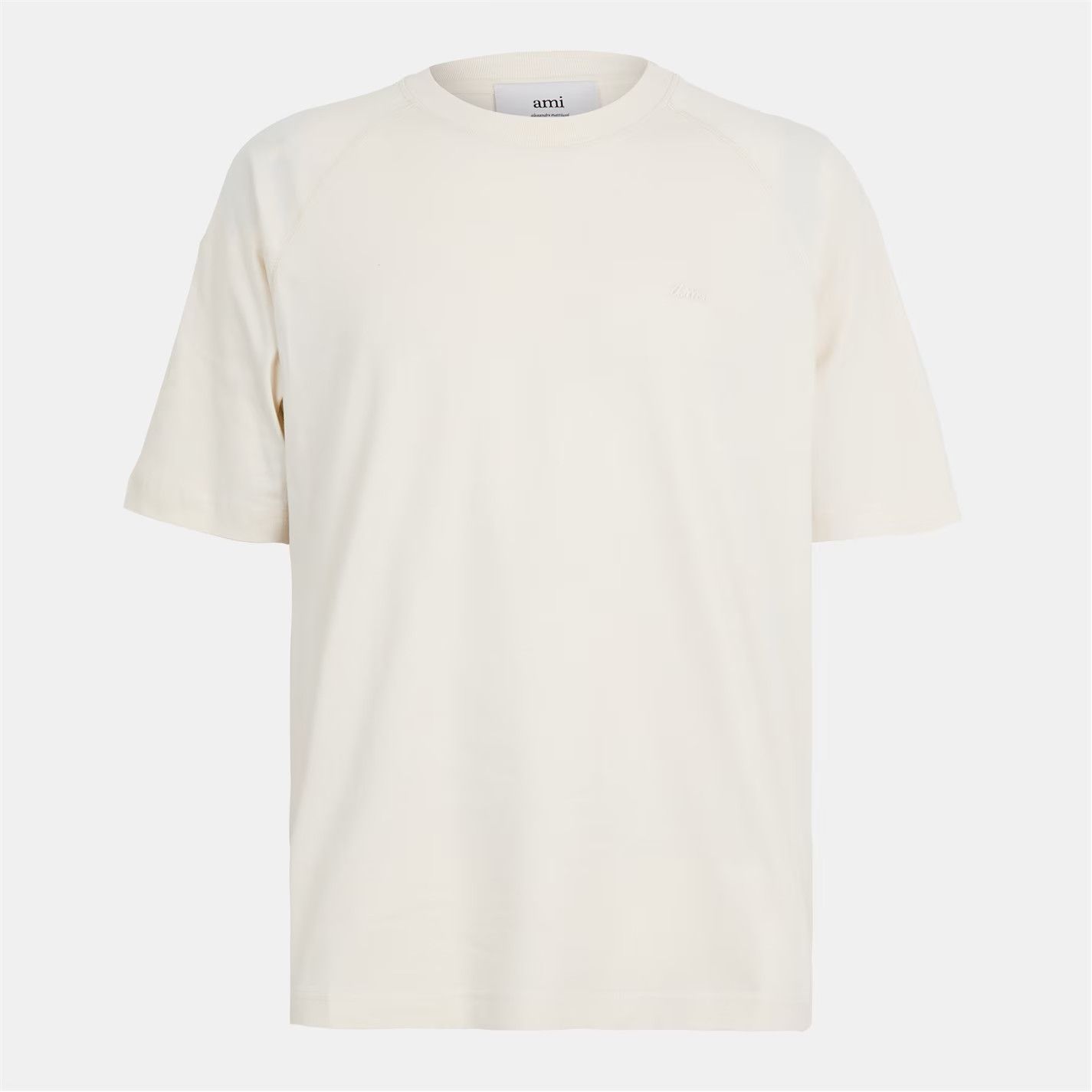 AMI o1g2r1mq0326 Script T-Shirt in Ivory Size US XXL / EU 58 / 5 - 1 Thumbnail