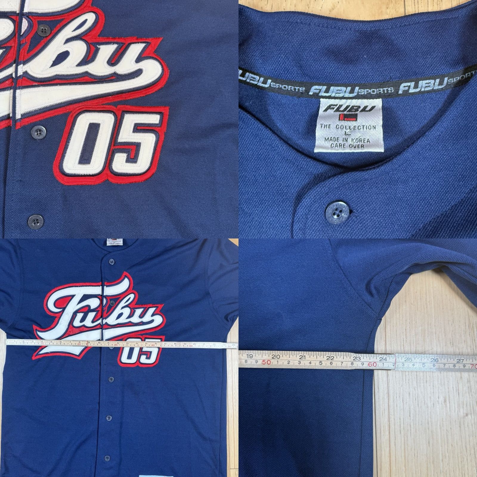 Fubu VINTAGE FUBU Baseball Jersey Men L Blue Button Sports 05 Y2K Size US L / EU 52-54 / 3 - 8 Thumbnail