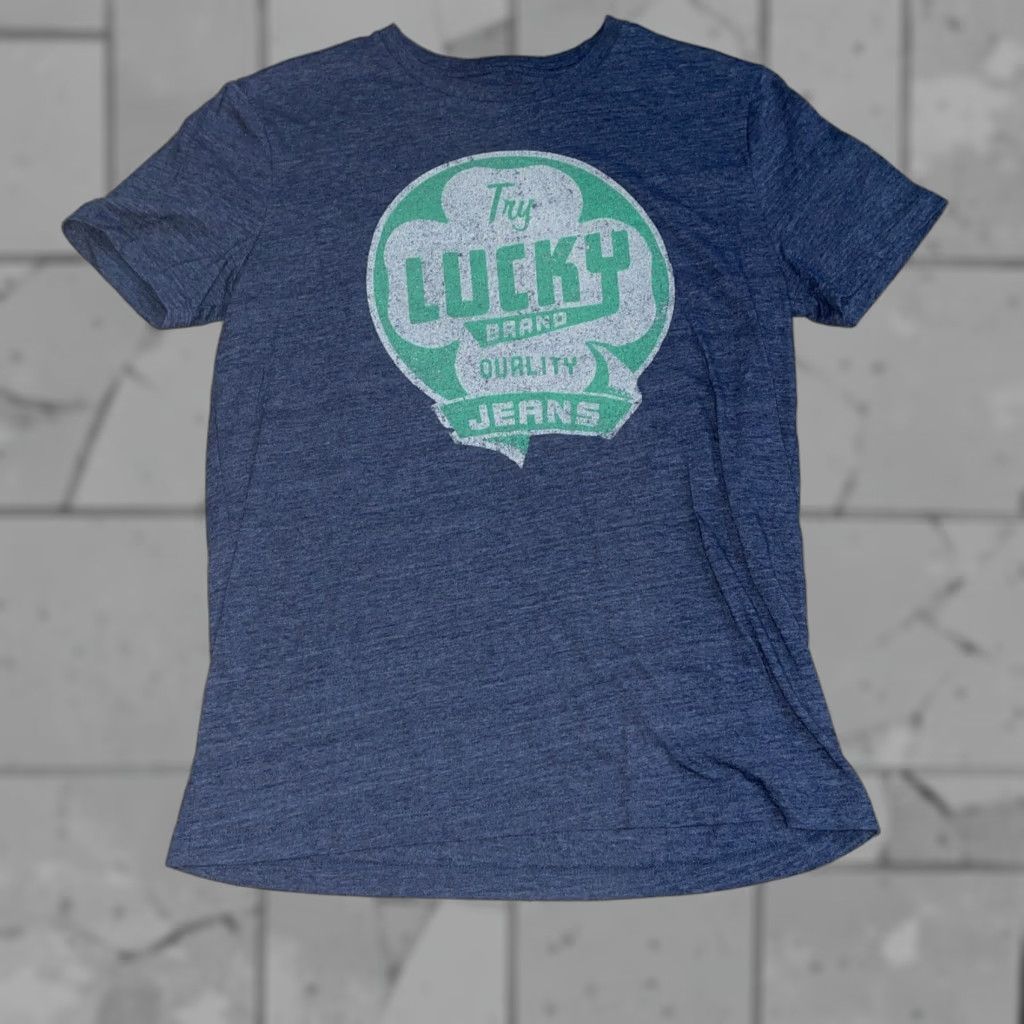 Lucky Brand Lucky Brand try lucky brand graphic tee mens size M EUC Regular Men T-Shirt Blue M Size US M / EU 48-50 / 2 - 1 Thumbnail
