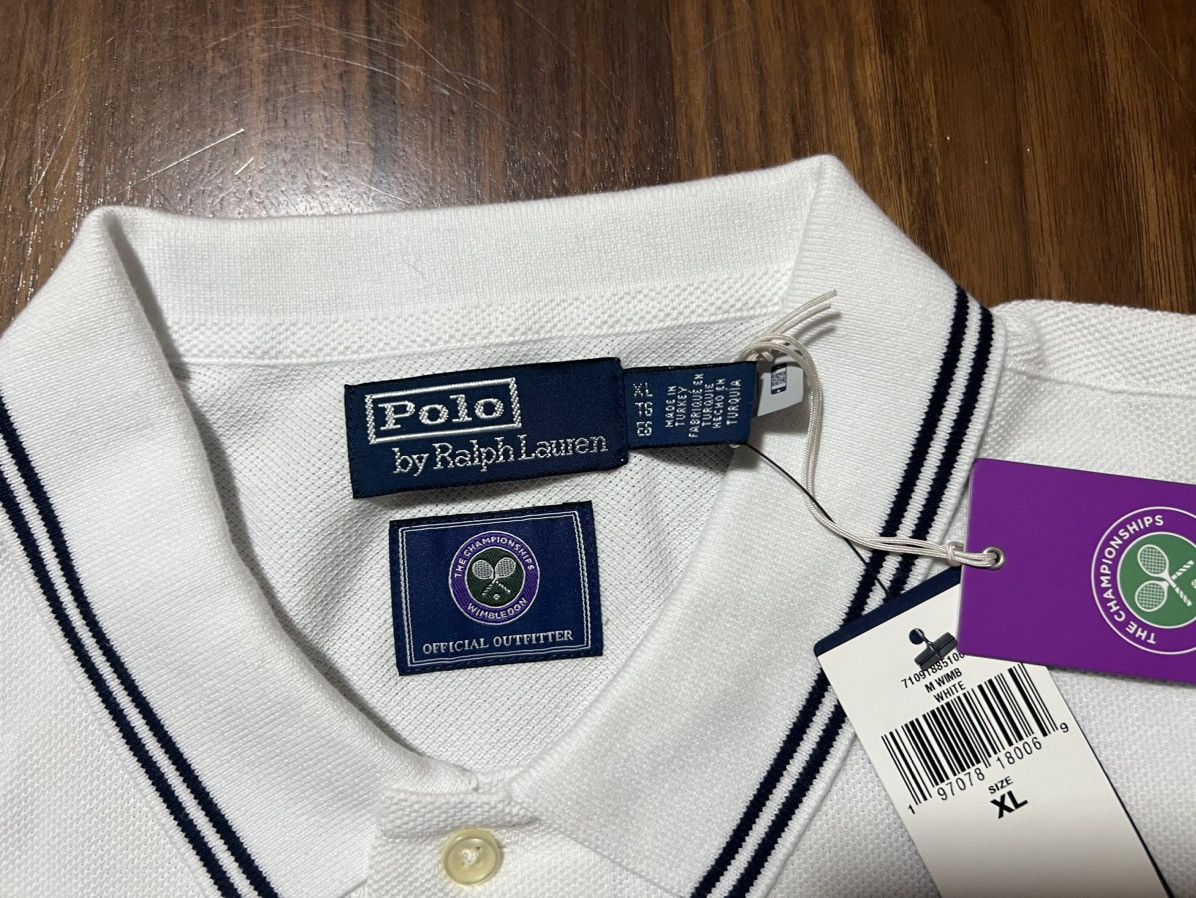 Polo Ralph Lauren Polo Ralph Lauren Wimbledon Cotton Polo-Collar Sweater White Size US XL / EU 56 / 4 - 3 Thumbnail