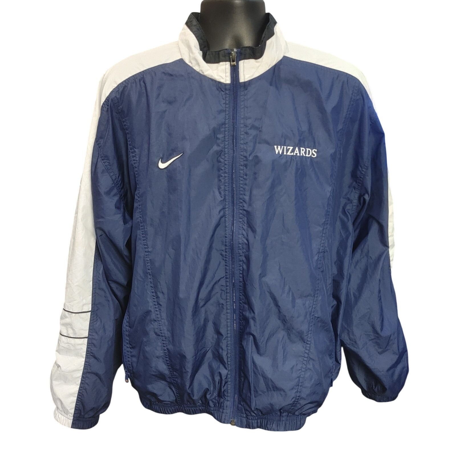 Nike Nike Men's LG Navy Blue/White Two-Toned Full Zip Rain Jacket Size US L / EU 52-54 / 3 - 1 Thumbnail
