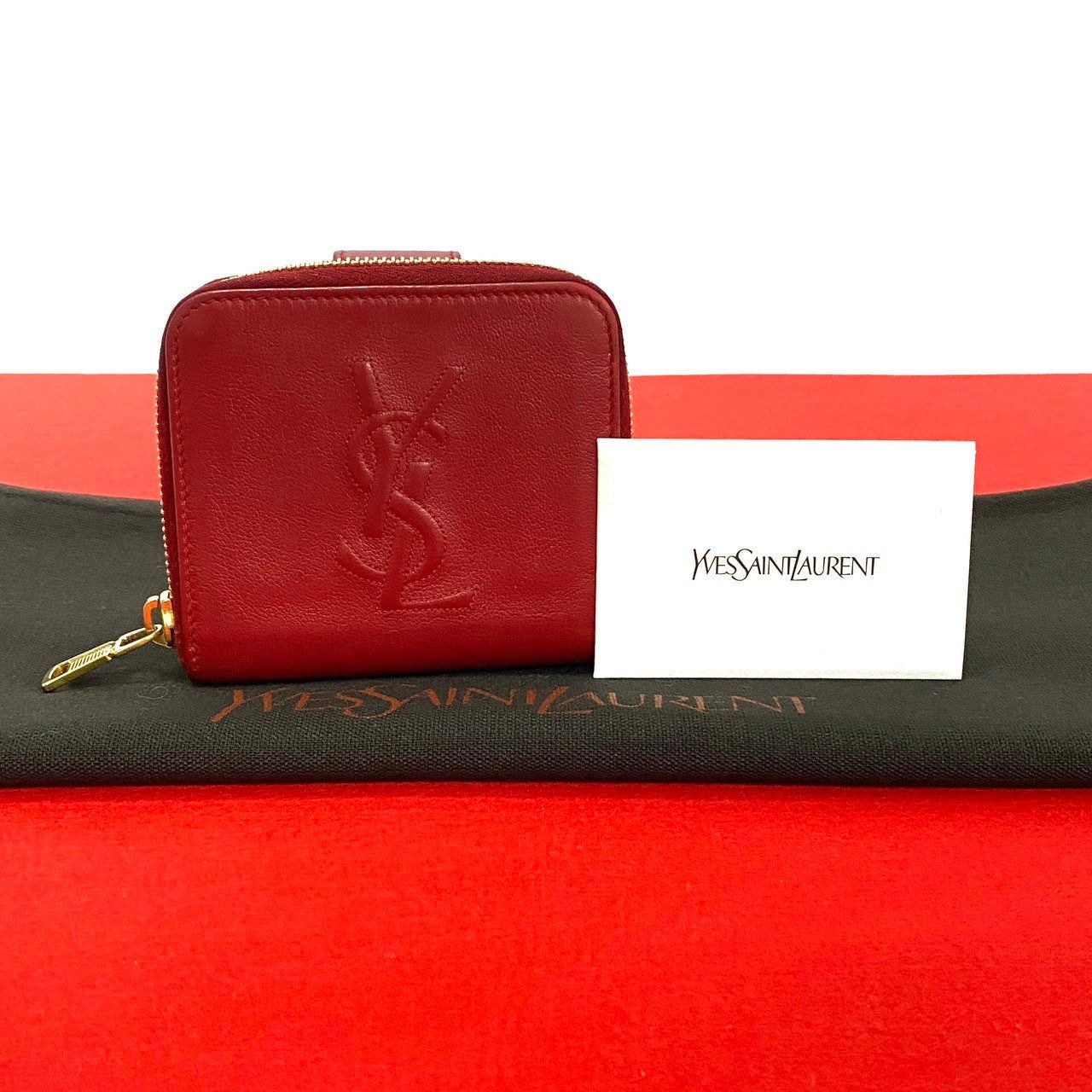 Yves Saint Laurent Yves Saint Laurent Wallet Red Leather Size ONE SIZE - 1 Thumbnail