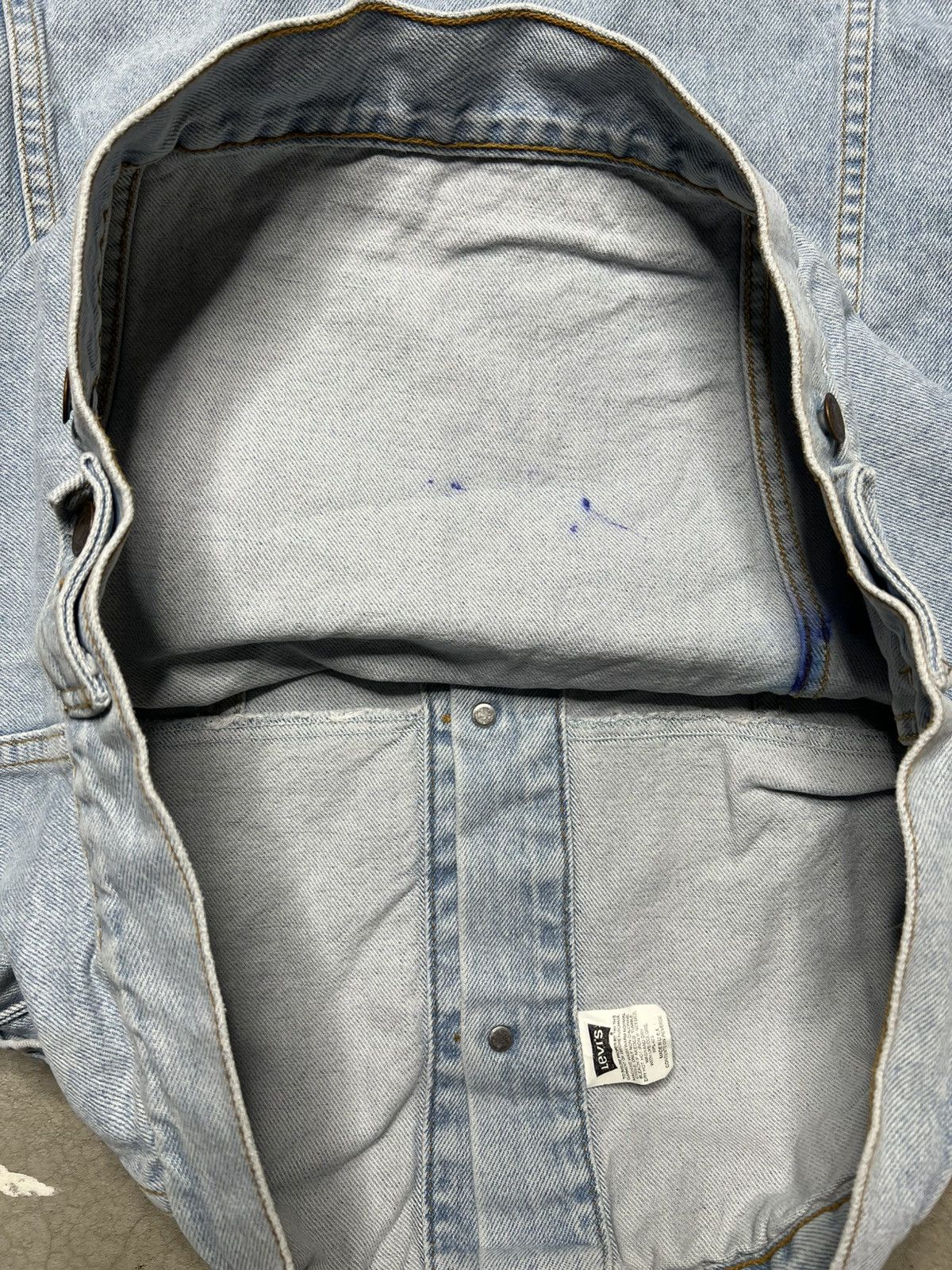 Levi's 90s Vintage Light Wash Levi’s Denim Biker Jacket Size US XL / EU 56 / 4 - 9 Thumbnail