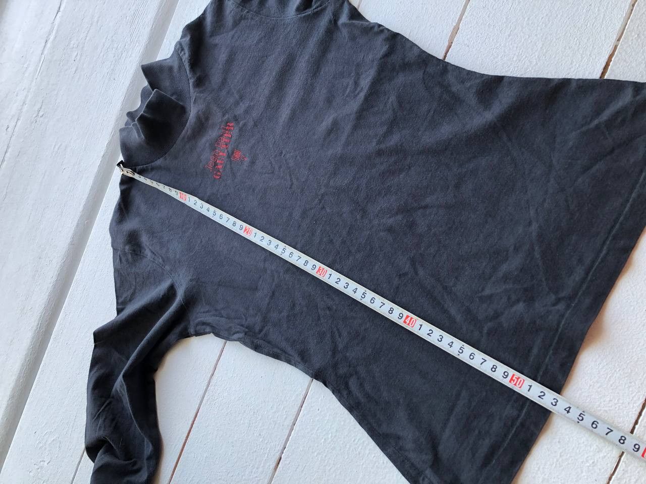 Jean Paul Gaultier 90s Jean Paul Gaultier Centre Logo Cotton Black Long Sleeve Size M / US 6-8 / IT 42-44 - 7 Thumbnail