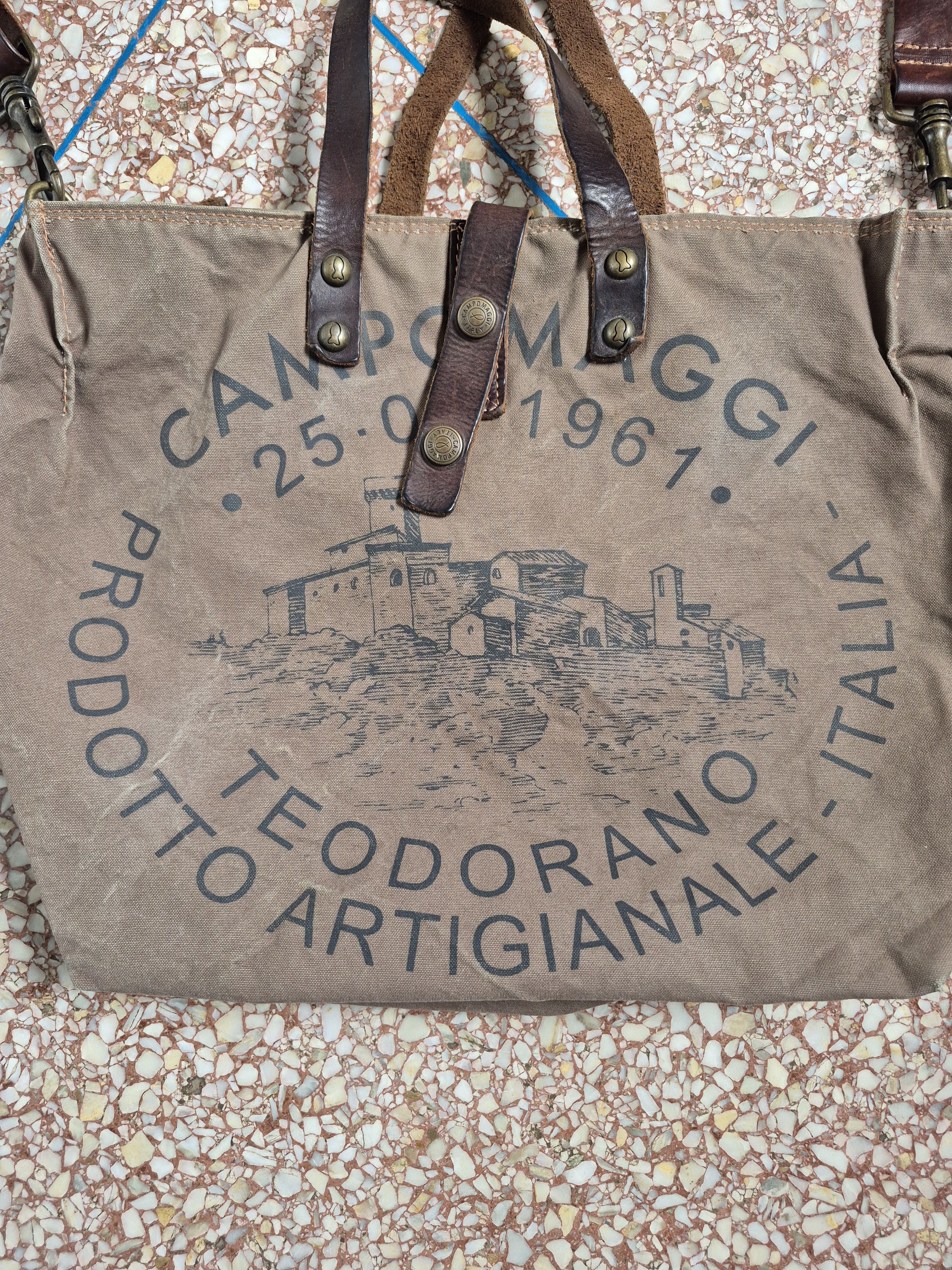 Campomaggi Vintage Campomaggi Teodorano Printed Canvas Leather Size ONE SIZE - 4 Thumbnail
