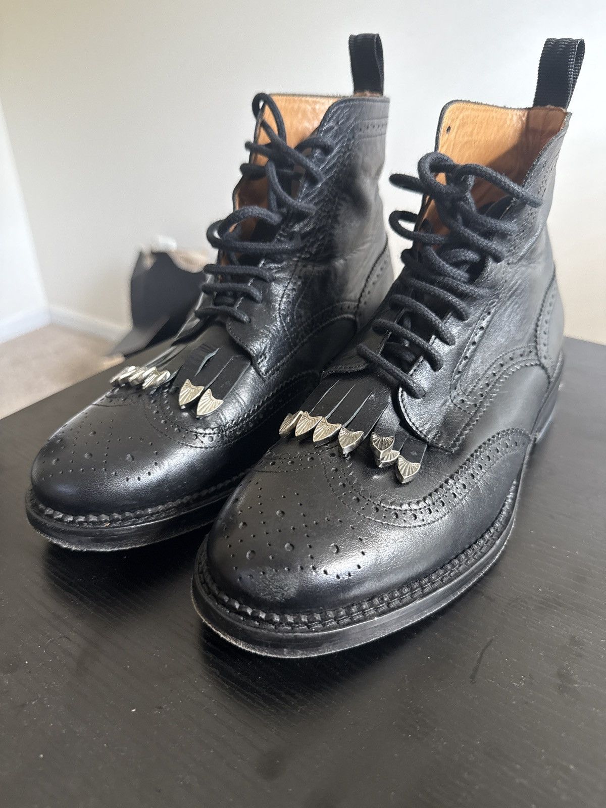 TOGA VIRILIS Exclusive Black Fringed Boots | Grailed