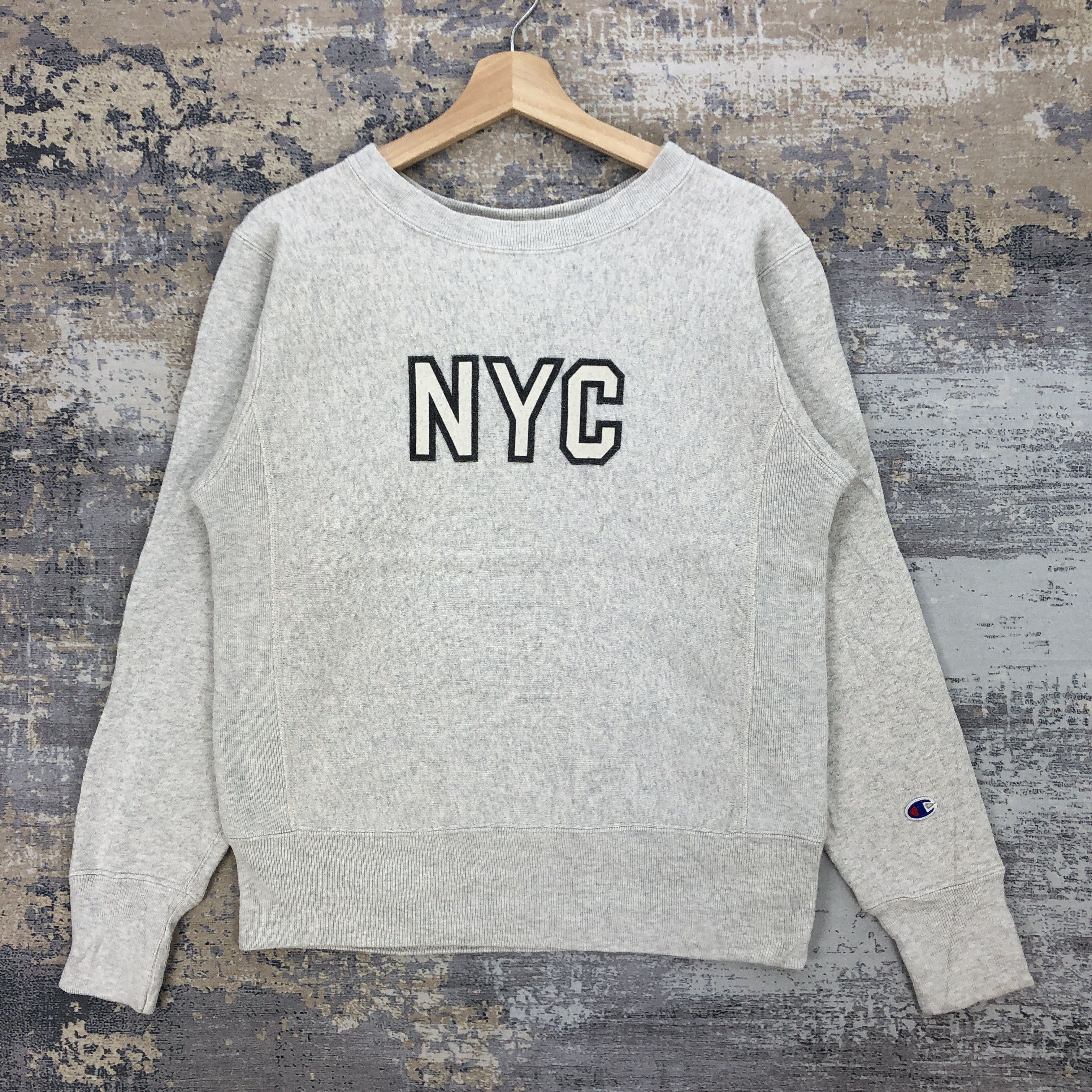 Champion × Vintage Vintage New York University Sweatshirt Reverse Weave Sweater Size US S / EU 44-46 / 1 - 1 Thumbnail