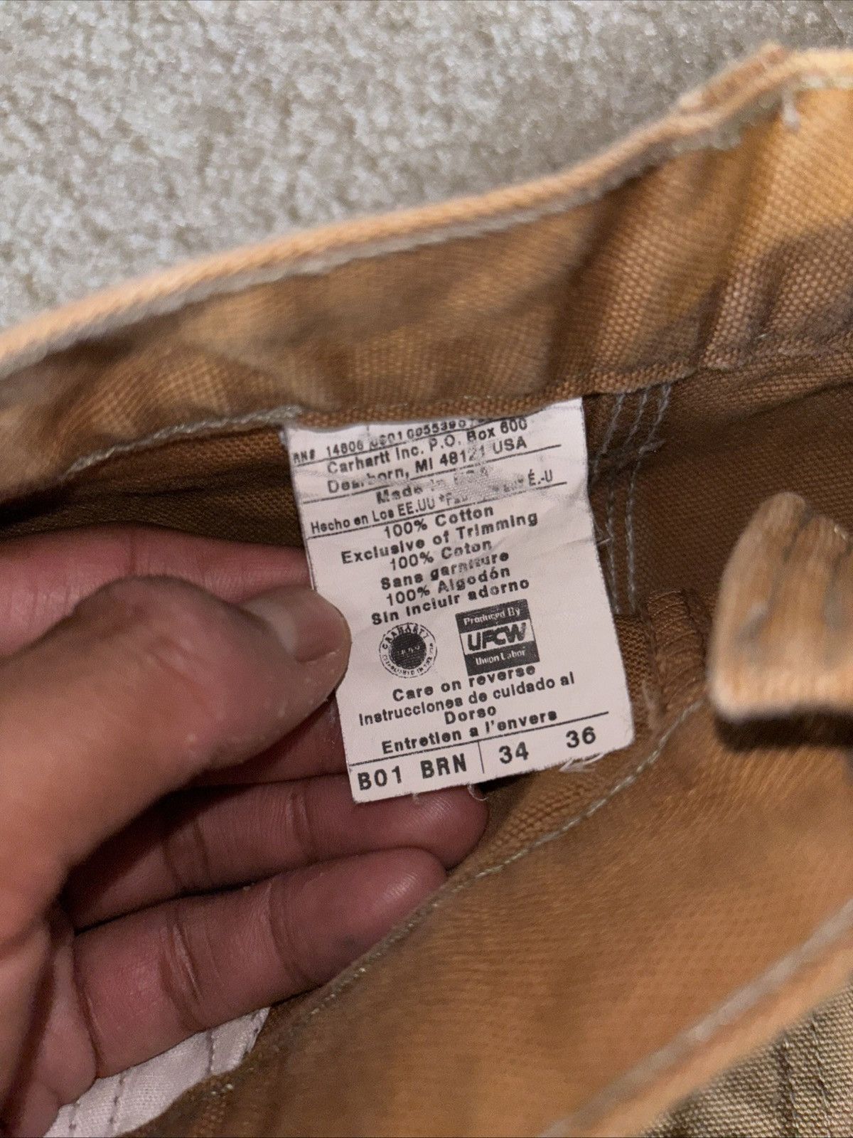 Carhartt Vintage Carhartt Brown Double Knees Carpenter Pants 32x29 Size US 32 / EU 48 - 3 Thumbnail